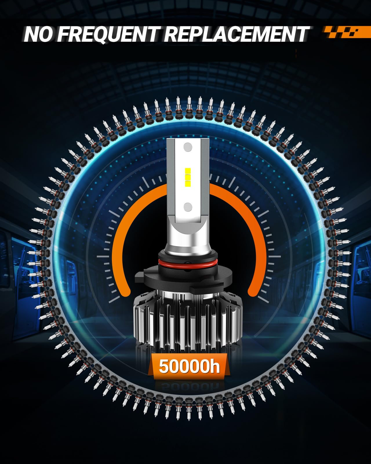 SEALIGHT 9005/HB3 9006/HB4 Bulbs Combo, Super Bright, Fanless, Aluminum, White, Pack of 4