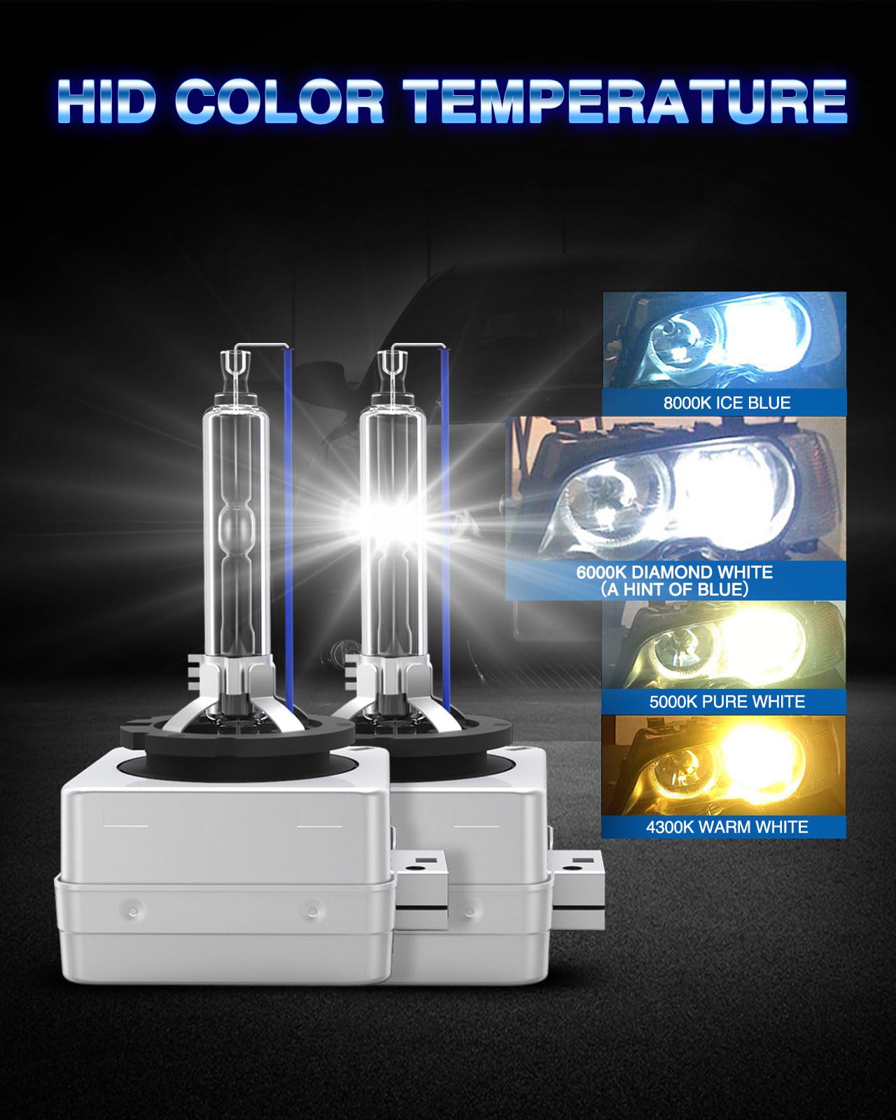 Marsauto D3S HID Bulbs, 6000K Cold White, Waterproof, 3500 Hours Longevity, Pack of 2