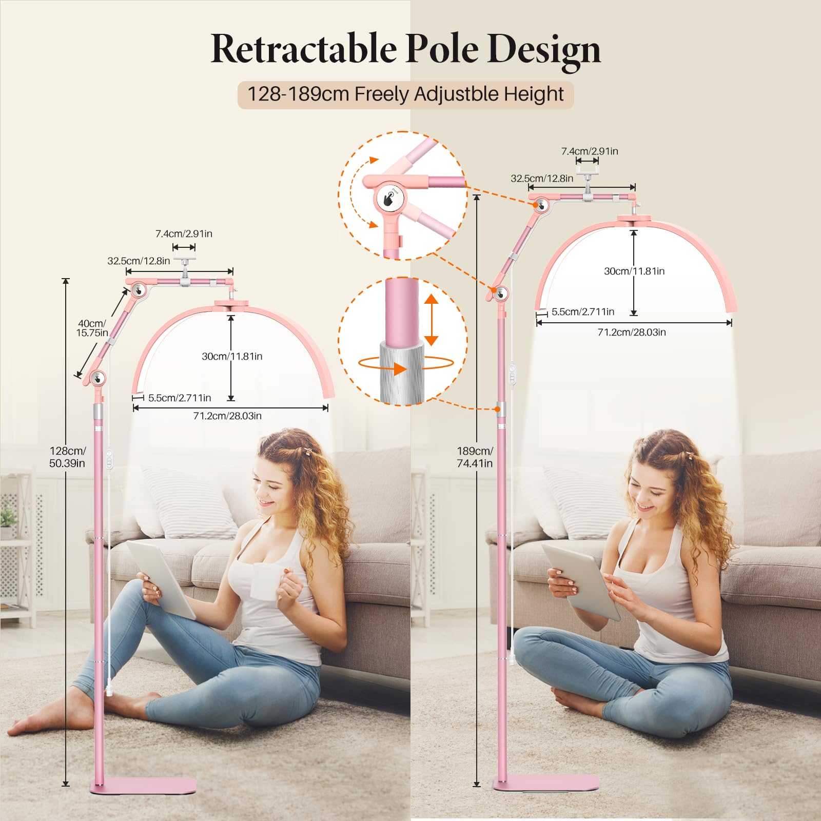 Lionvison Half Moon Lash Lighting: Led Lash Lamp For Eyelash - 2Nd Adjustable Brightness Warm To Cool Esthetician Light For Lash Artist Tattoo Salon