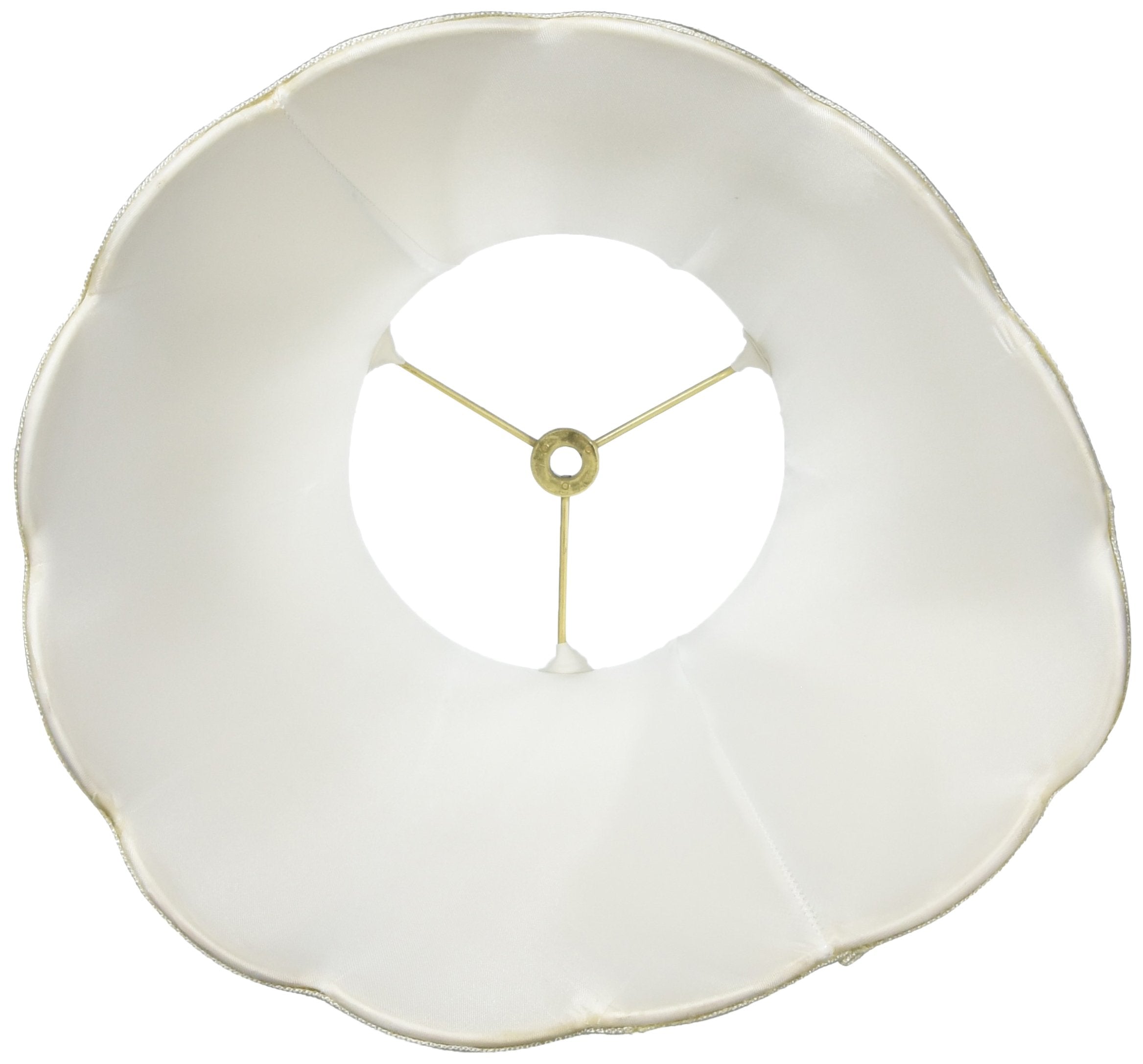 Royal Designs Scalloped Bell Designer Lamp Shade, Eggshell, 6.5 X 12 X 10.25
