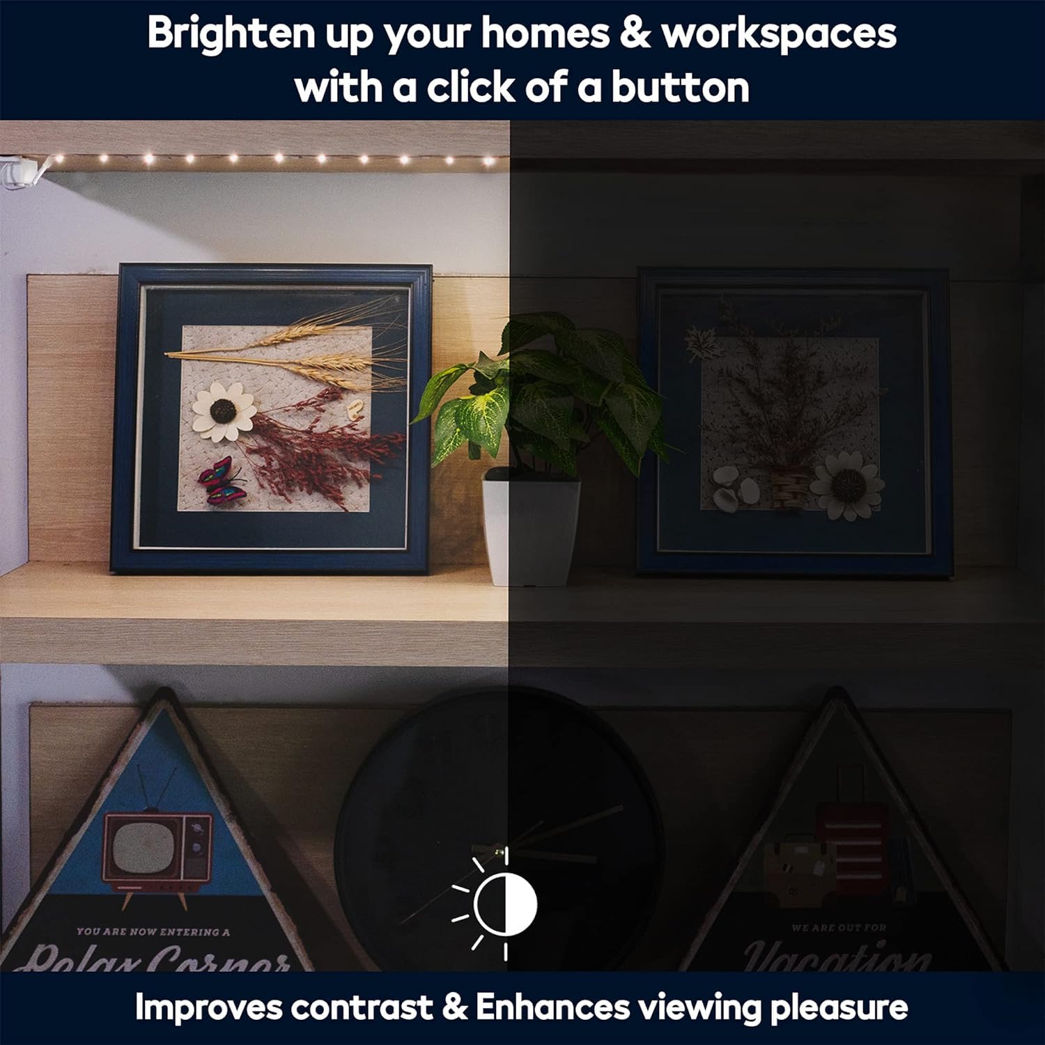 Bestluz Battery Powered Led Strip Lights, 3-Pack 40'' Battery Operated Led Strip Lights For Shelves And Under Cabinet Indoor Use