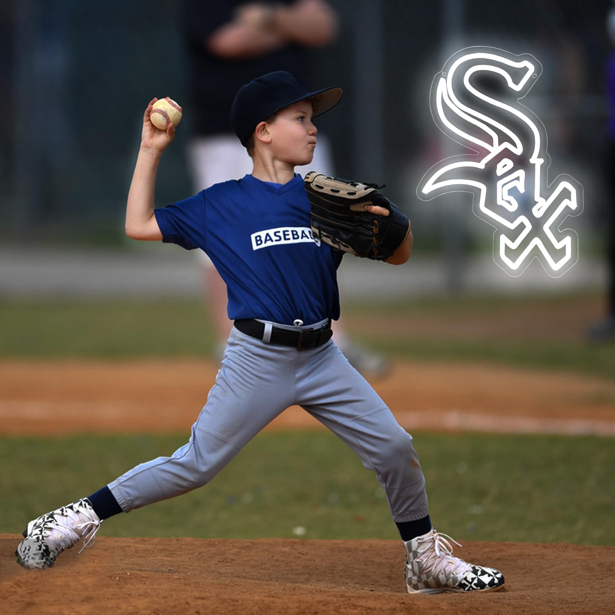 Baseball Neon Sign For Wall Decor Baseball Team Led Neon Light Up Sign For Man Cave Bedroom Birthday Gifts For Sports Fans 5V Usb Powered Size 15.7 * 11.4Inch(Zyld141)