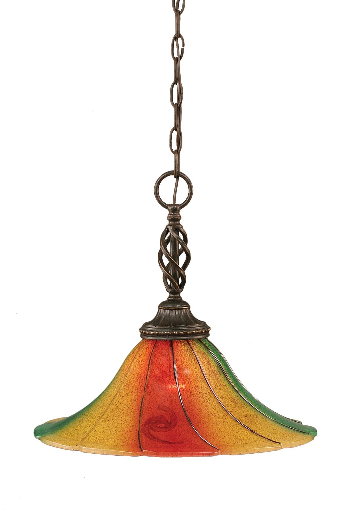 Toltec Lighting Elegante 1 Light Pendant in Dark Granite (82-DG-767)