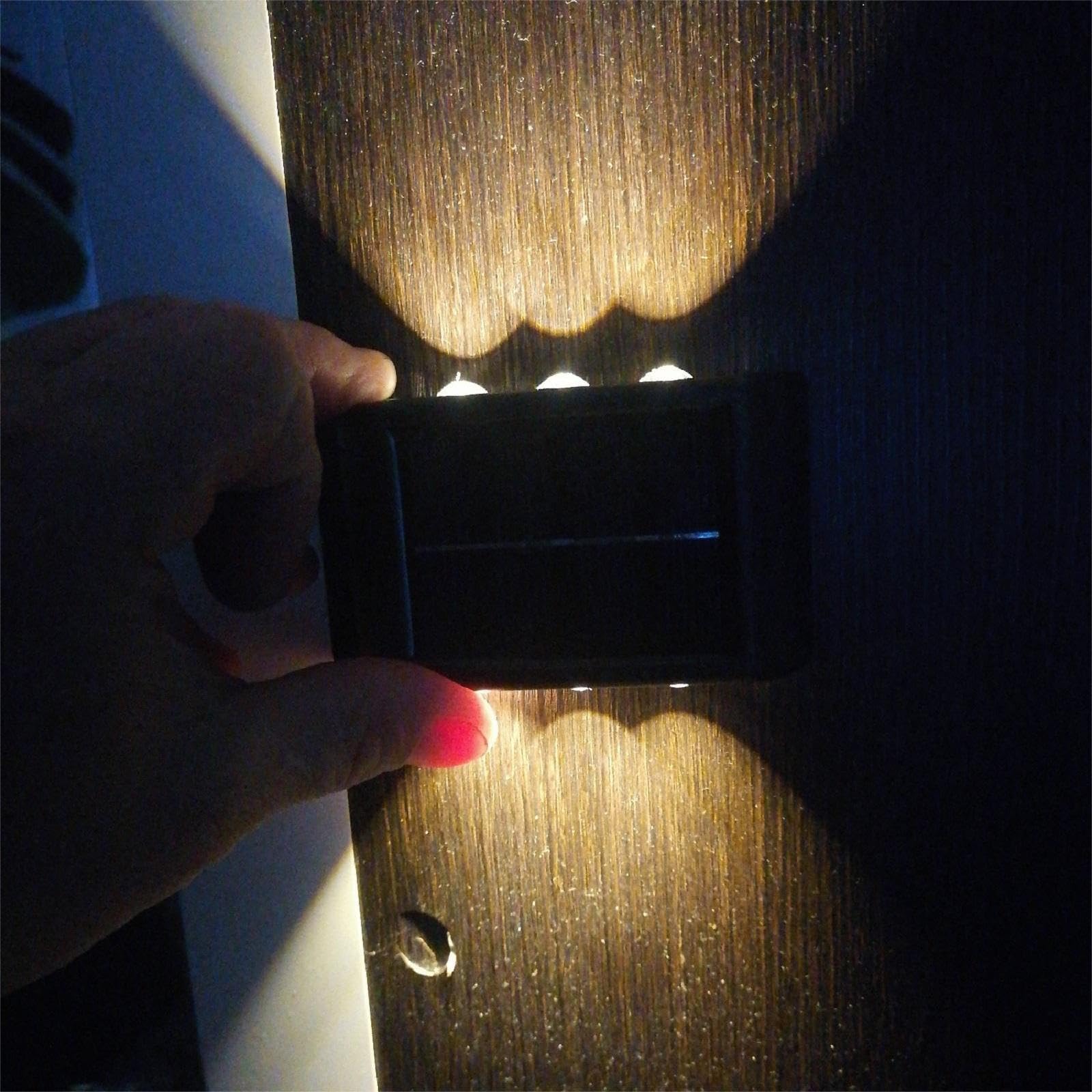 Aslidecor Solar Fence Lights, 2 Pack Waterproof Warm White Step Light For Outdoor Use