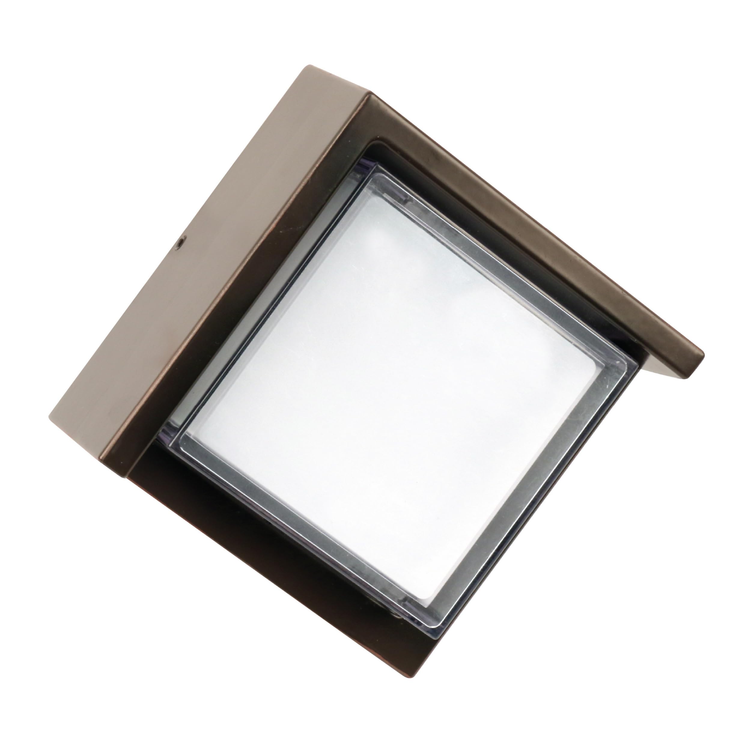 Feit Electric LED Wall Light, 7.5W, 500 Lumen, 3000K, Square, Bronze, Model S5SQWM/830/DD/BZ