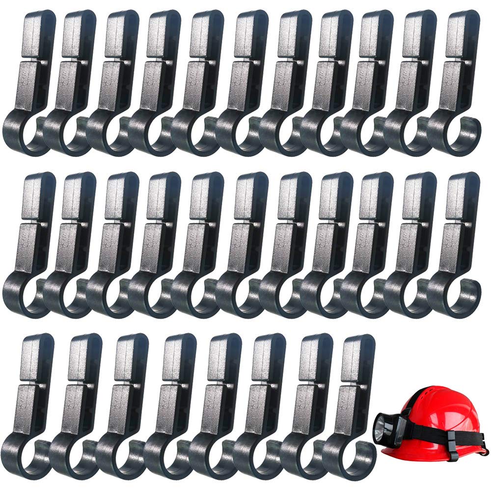 30 PCS Hard Hat Accessories for Headlamp,Hard Hat Clips for Headlamp,Headlamp Hook,hard hat Light Clip,Helmet Clip,Easily Mount 