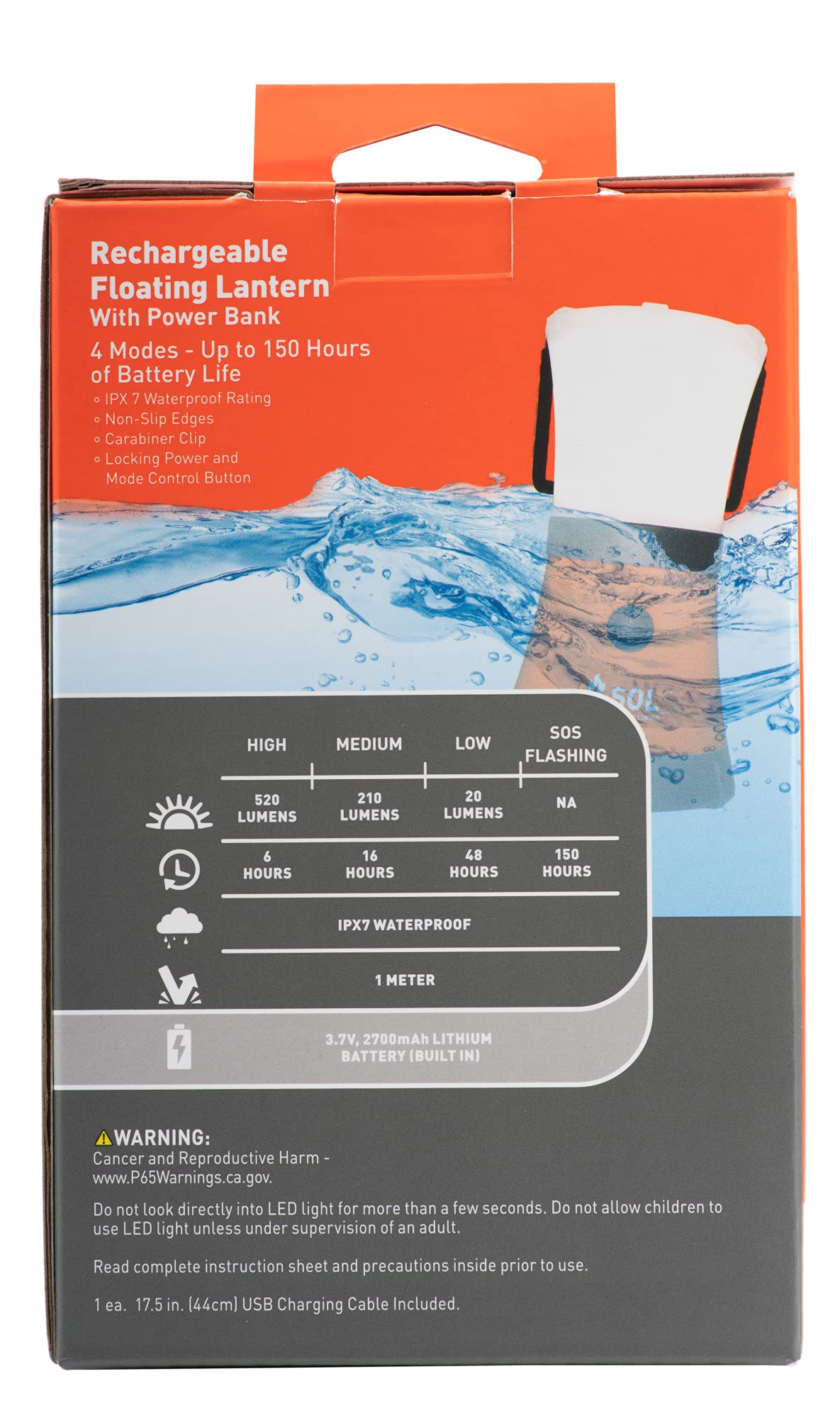 Survive Outdoors Longer Venture Rechargeable Floating Lantern With Power Bank