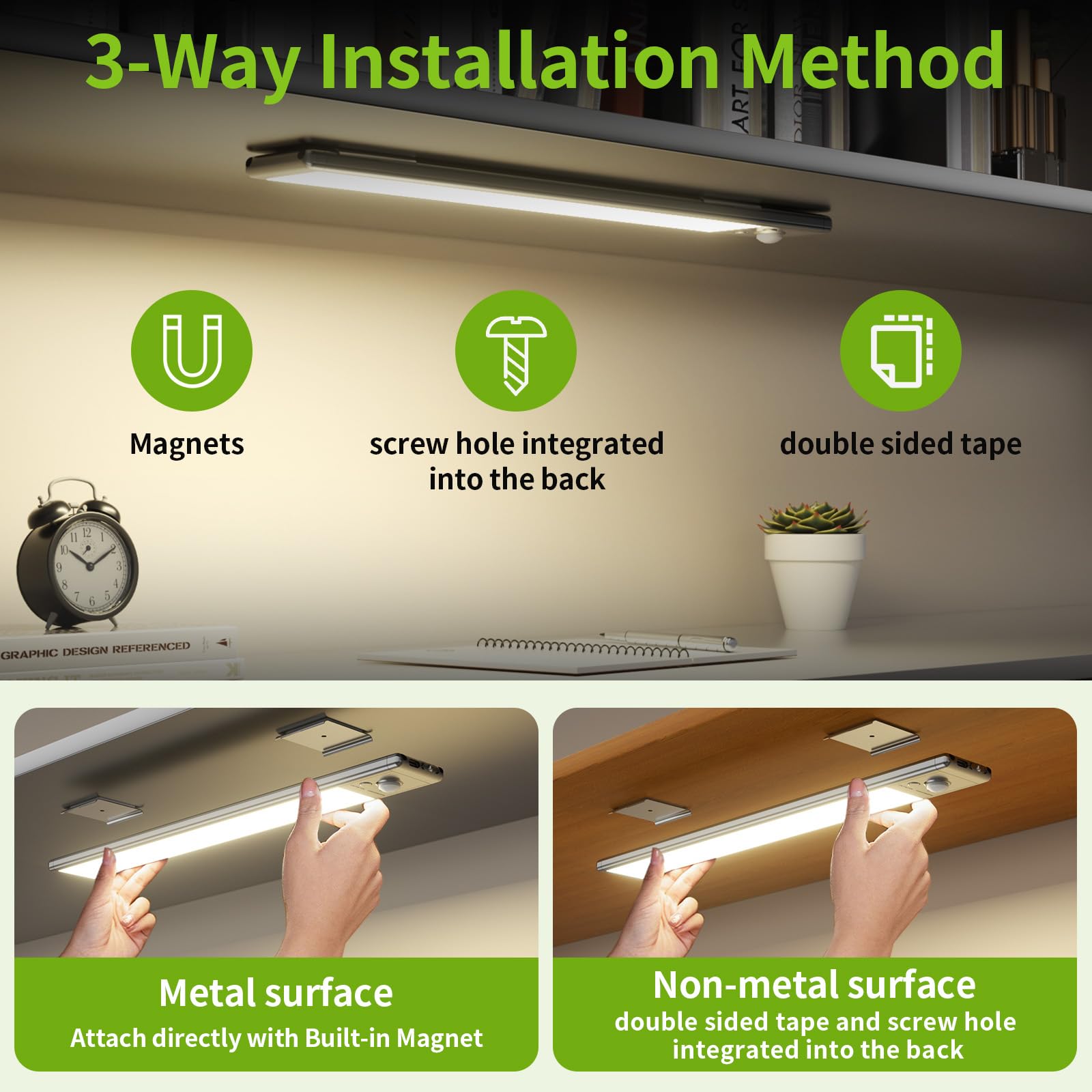 Under Cabinet Lights,2200Mah Rechargeable Closet Lights, 88 Led Operated Motion Sensor Light Indoor, Magnetic Under Counter Ligh