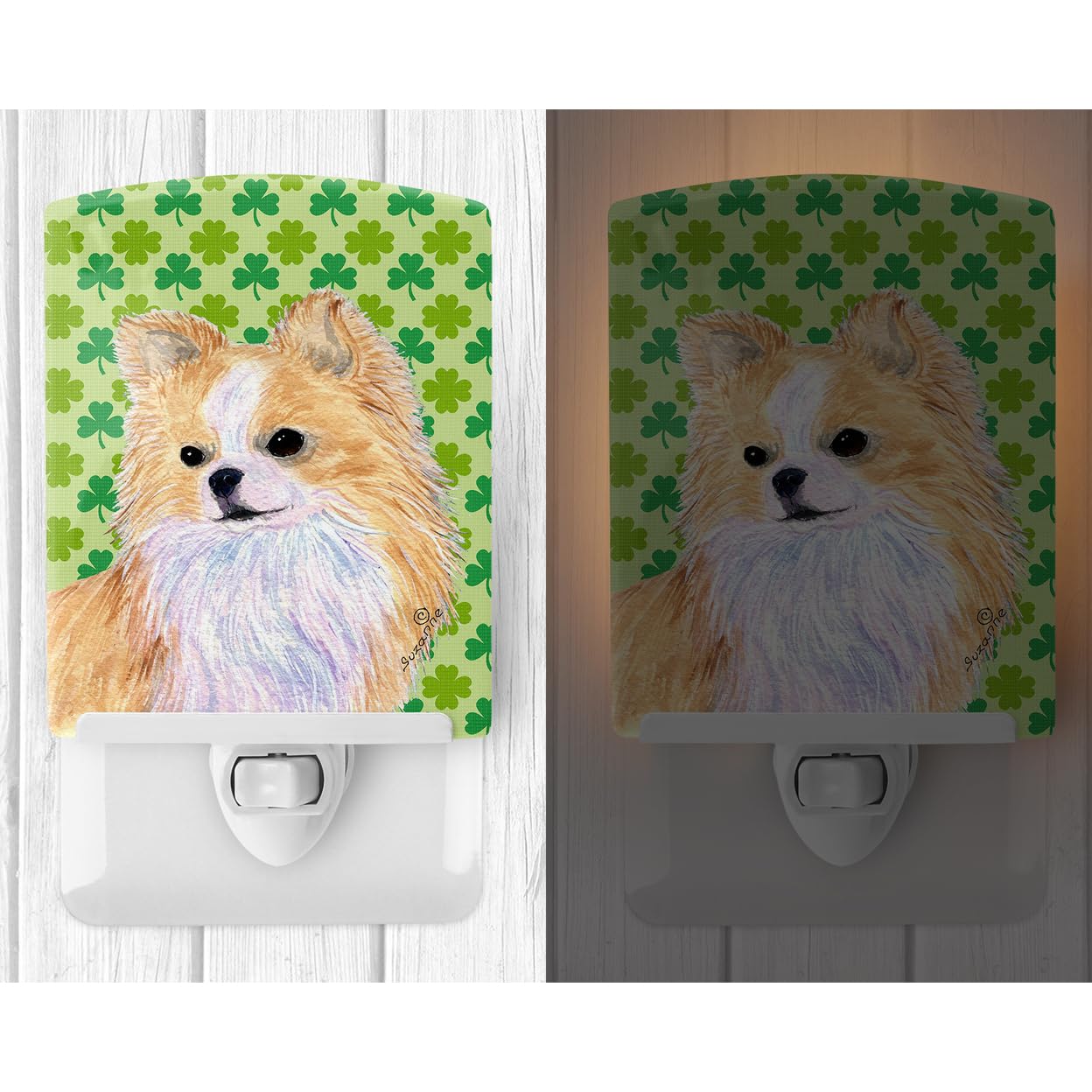 Carolines Treasures Ceramic Night Light, Chihuahua Portrait, UL-Certified, 6x4x3, Multicolor, Model SS4404CNL