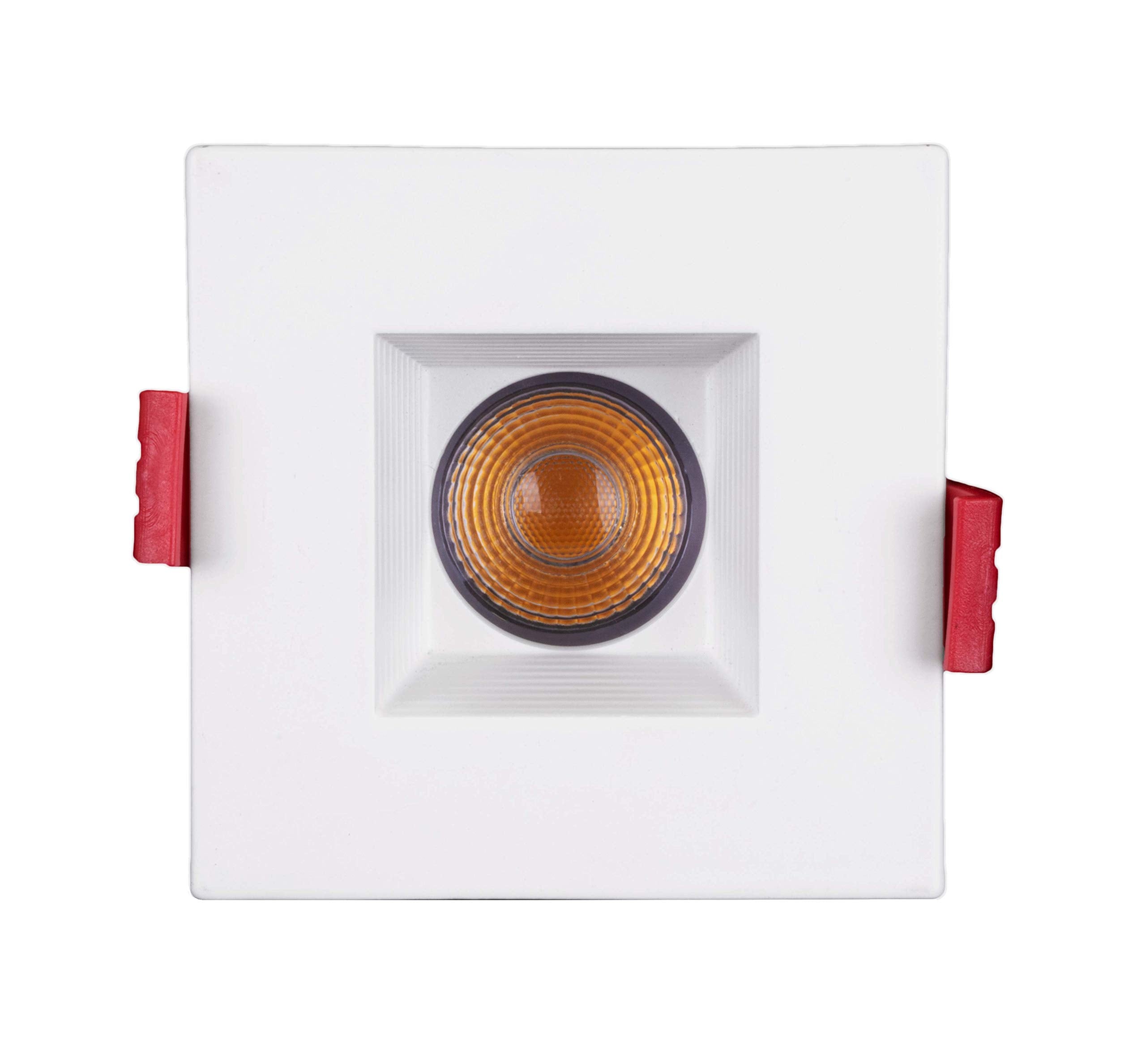 NICOR Lighting 2 inch Square LED Recessed Downlight with Baffle in White, 2700K (DQD211202KWHBF)