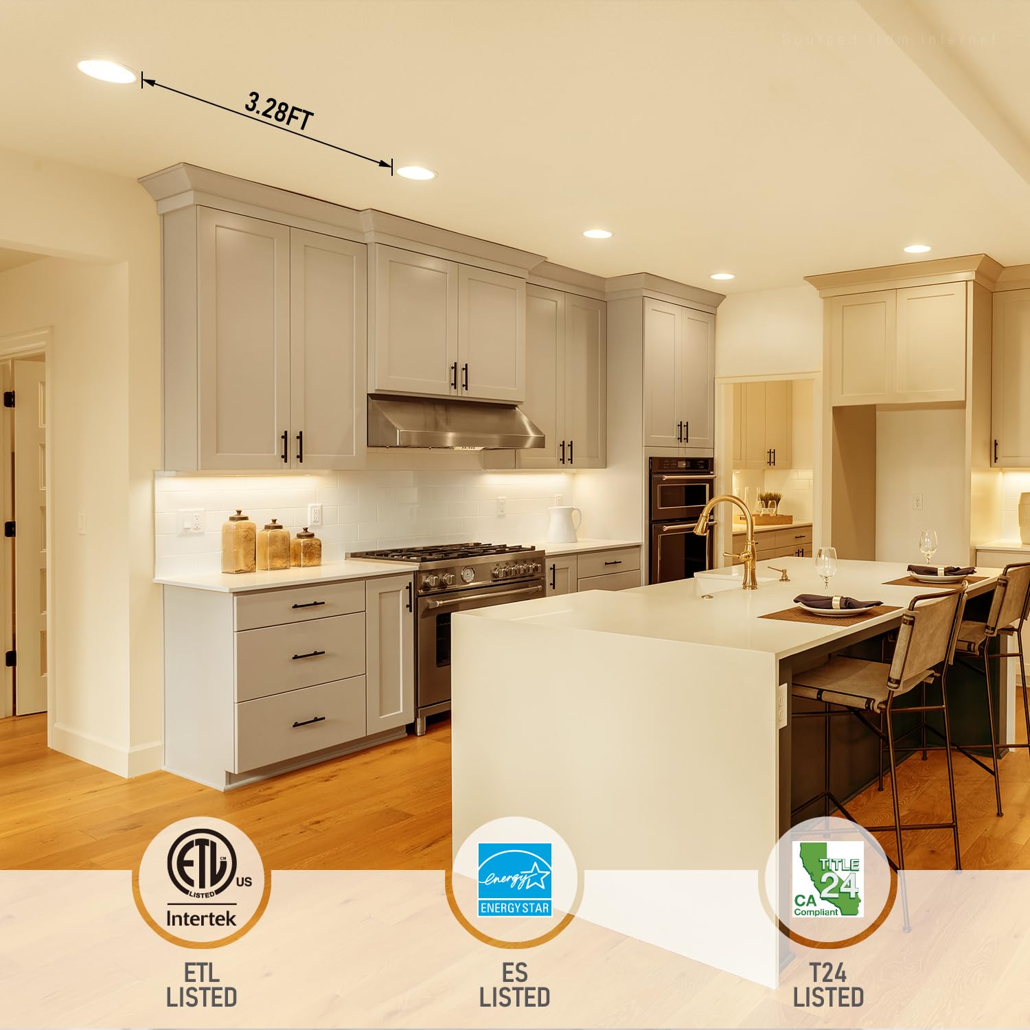 Torchstar 6 Inch Slim Led Recessed Lighting With Junction Box, Cri90 Aluminum Dimmable 12W Ultra-Thin Recessed Light, 3000K Warm