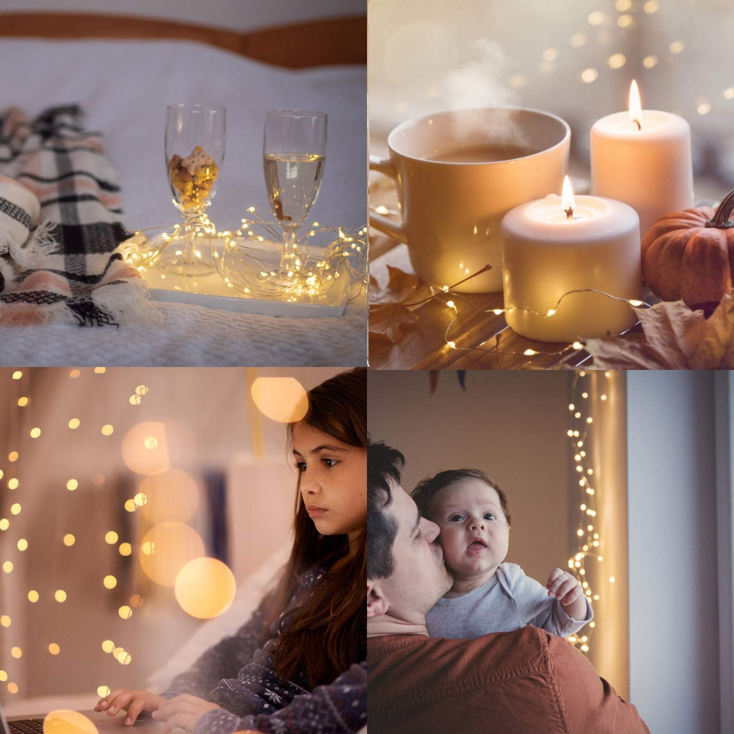 Tingmiao Fairy Lights 33Ft 100 Led String Lights Battery Operated With Remote Waterproof Copper Wire Lights For Indoor Decorative Lights