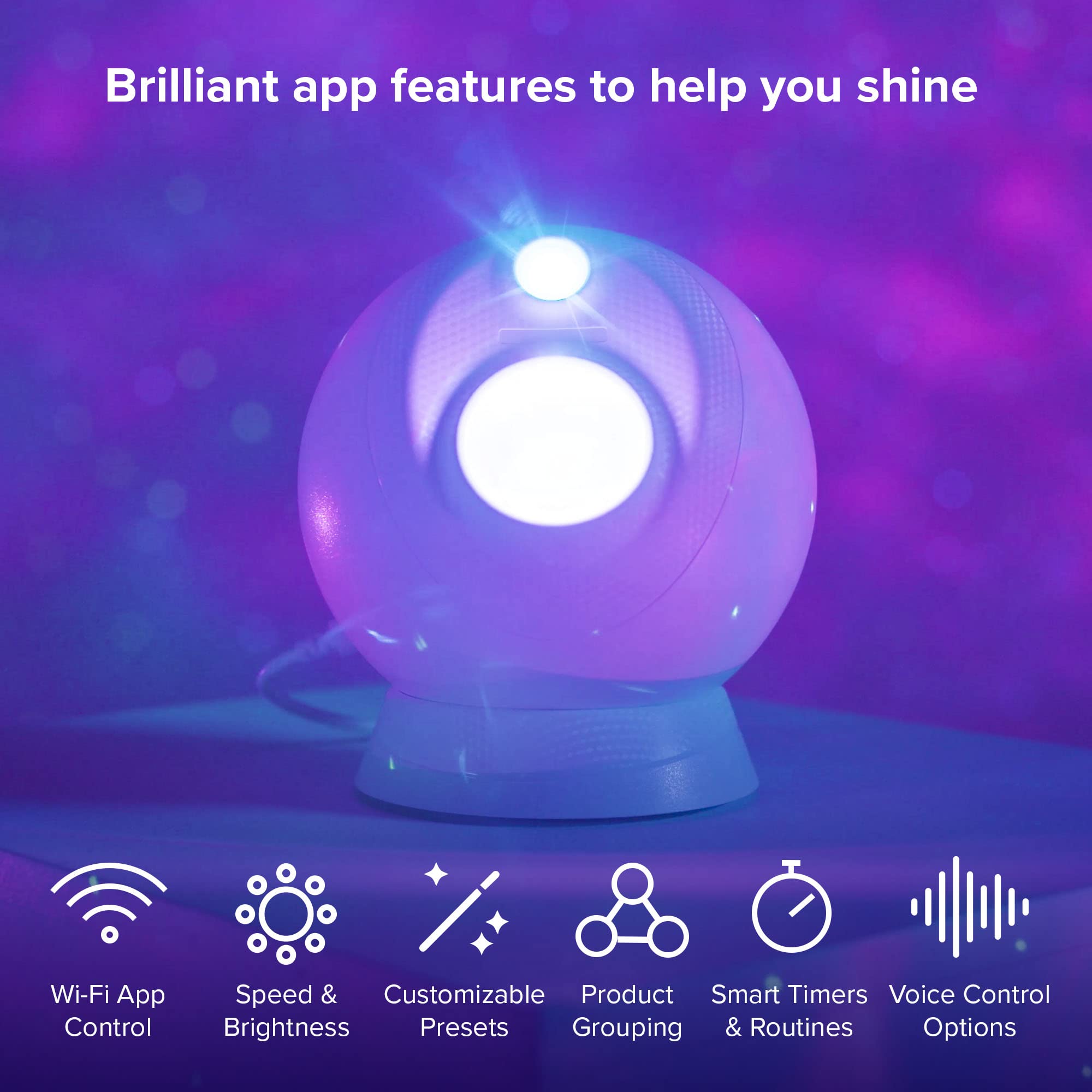 BlissLights Sky Lite Evolve - Star Projector, Galaxy Projector, LED Nebula Lighting, WiFi App, for Meditation, Relaxation, Gamin