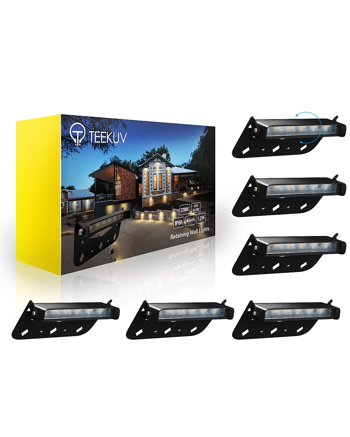 10 Pack 4 Inch Led Hardscape Lighting, Retaining Wall Lights Ip65 Waterproof Paver Lights, 12V Ac/Dc Low Voltage Outdoor Soft White 2700K Landscape Lighting, 50,000 Hours Lifespan