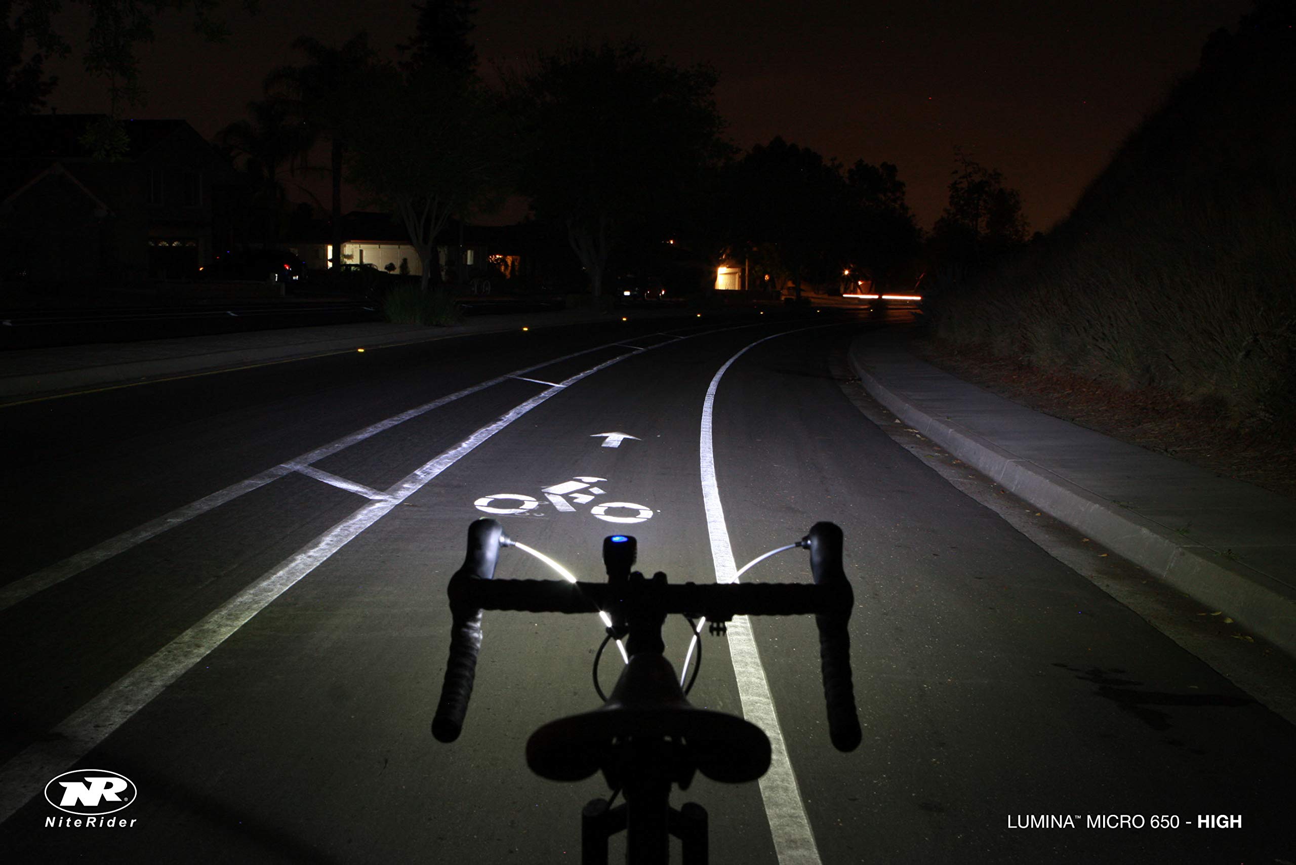 Niterider Lumina Micro 650 Front Bike Light Sabre 110 Rear Bike Light Combo Pack, Black (7711)