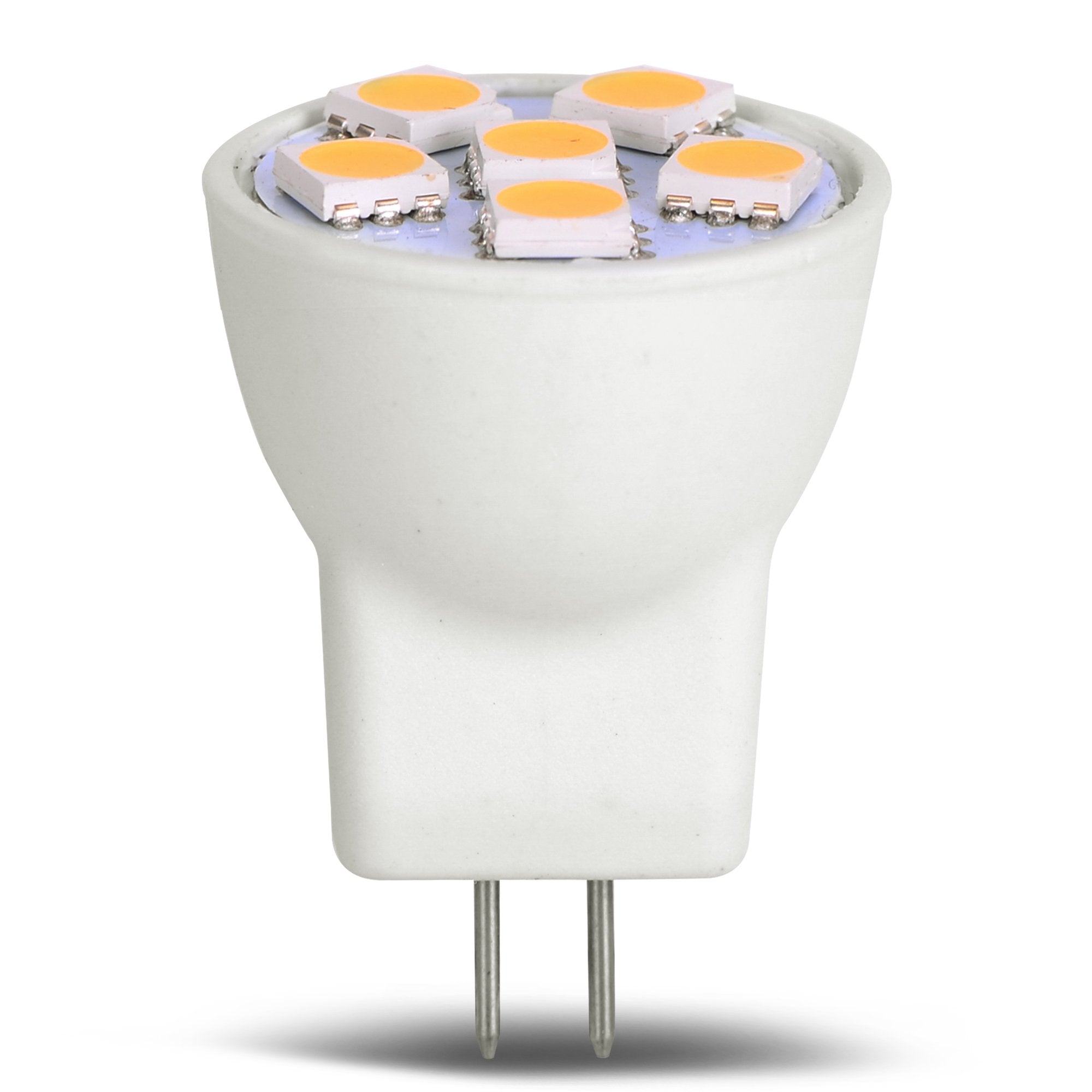 12Vmonster MR8 LED Light Bulb Replacement for Mini Halogen - Warm White, 12V, 1" Diameter, 2 Count