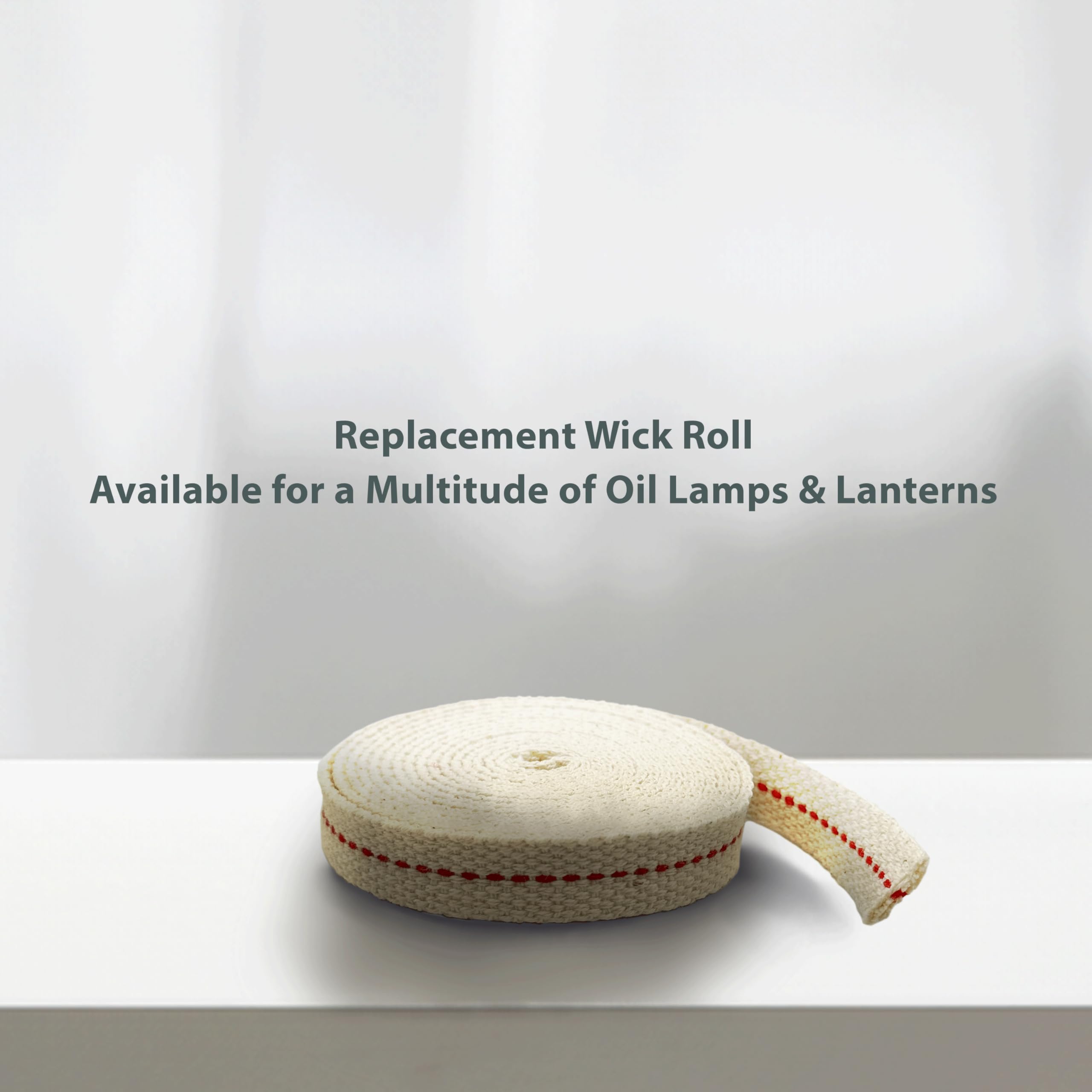 LIGHT OF MINE Cotton Flat Wick 1/2in Inch 6 Foot Roll for Lanterns & Oil Lamps, Model f-1762