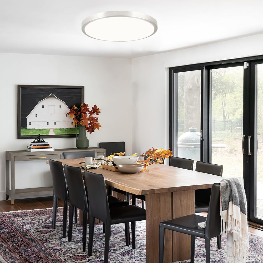 BABLOOM LED Flush Mount Ceiling Light, 18W Dimmable, 8 Inch, White, Model MX2736/S-A, Adjustable 3000K-6500K Light Color