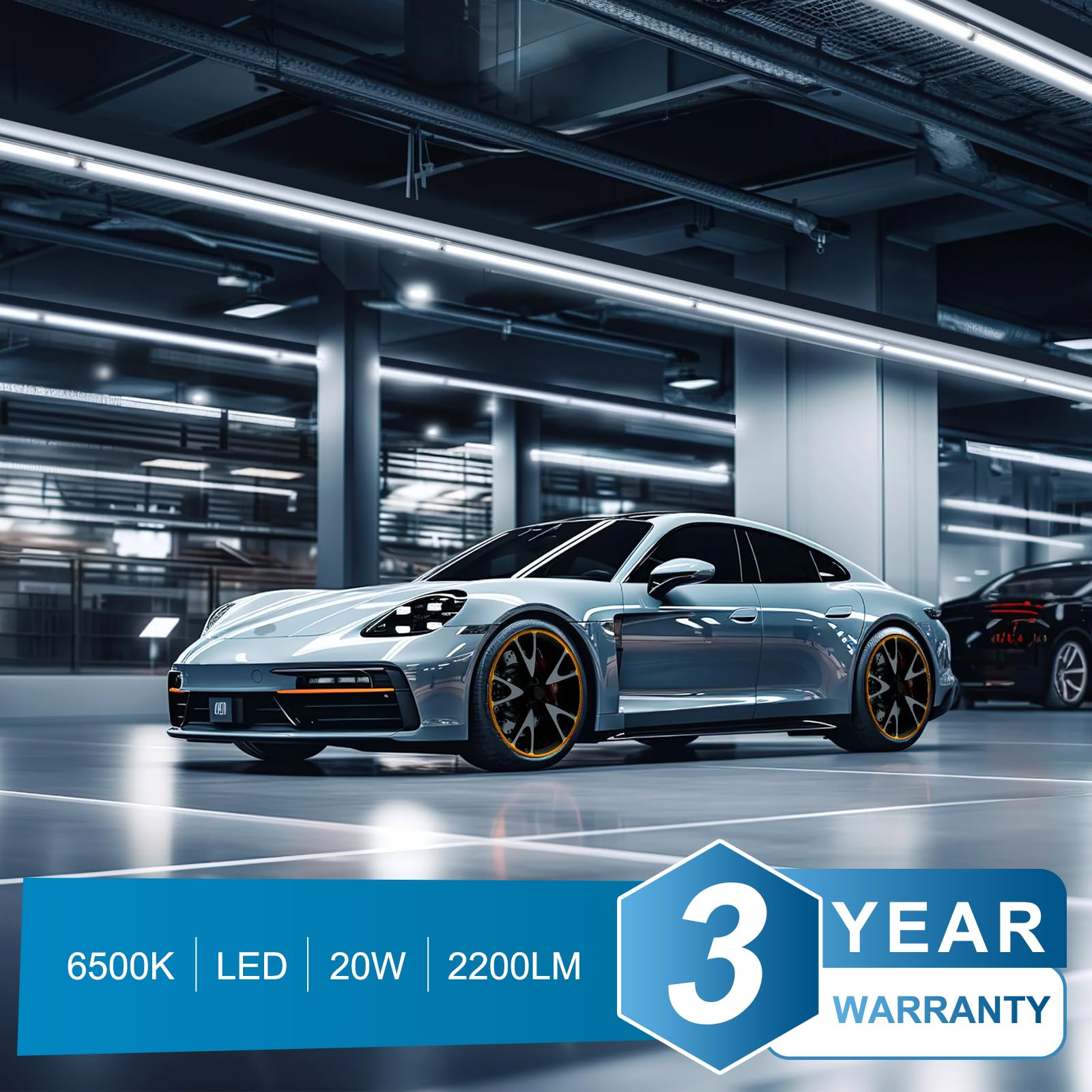 Airseafar 20 Pack T5 Led Shop Light, 4Ft, 2200Lm, 6500K Led Tube Lights Indoor, Ceiling And Under Cabinet Lighting, Plug In Bar