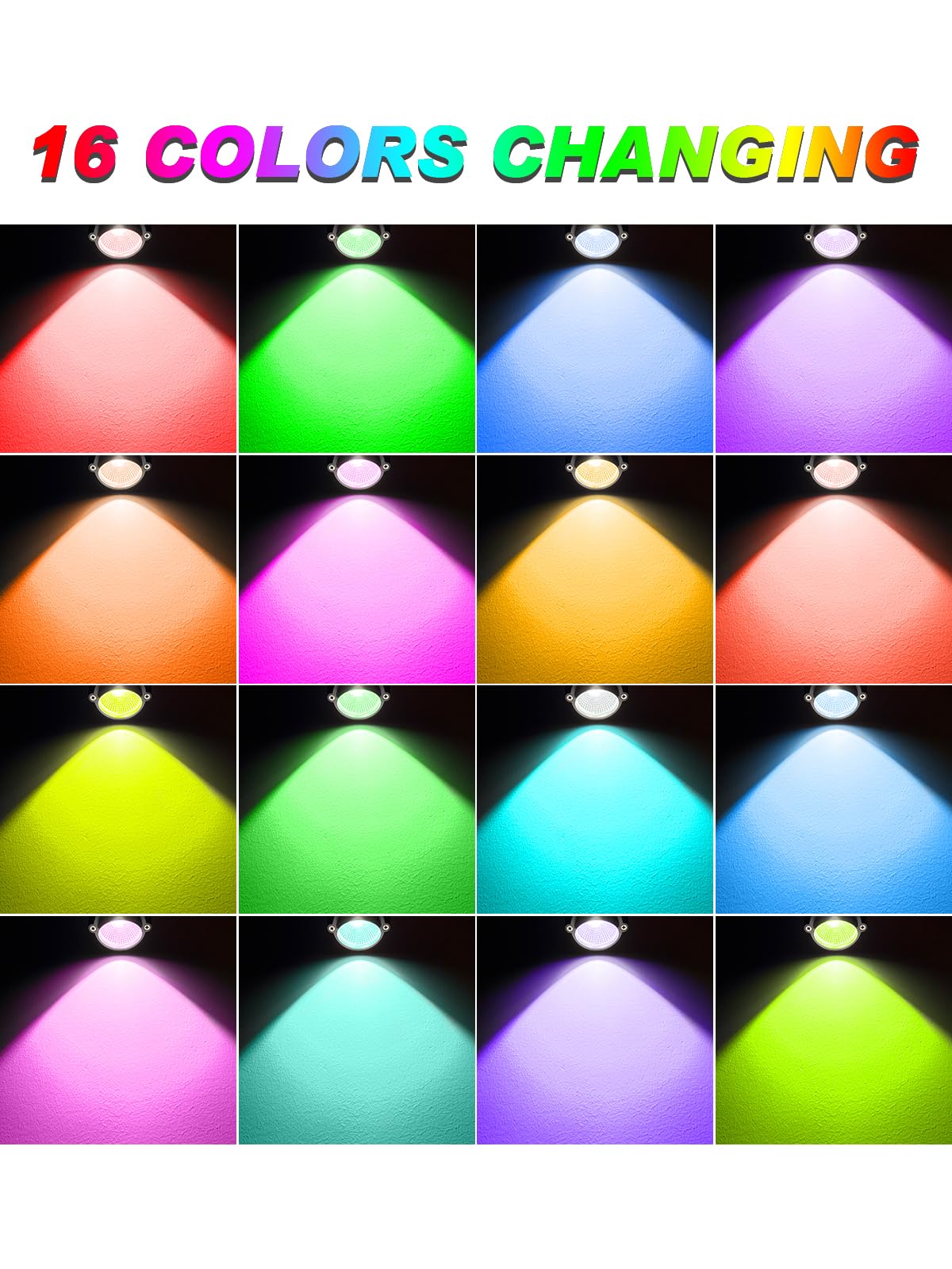 Doreio Christmas Rgbw Outdoor Spotlights For Yard,10W Color Changing Landscape Lights With Remote Control 120V Led Landscape Lig