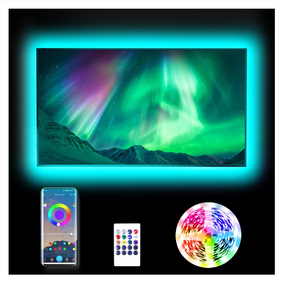Volivo Led Strip Lights 16.4Ft Tv Led Backlight For 75-85 Inch Tv Rgb Led Strip Usb Powered, Led Lights For Behind Tv Led Lighti