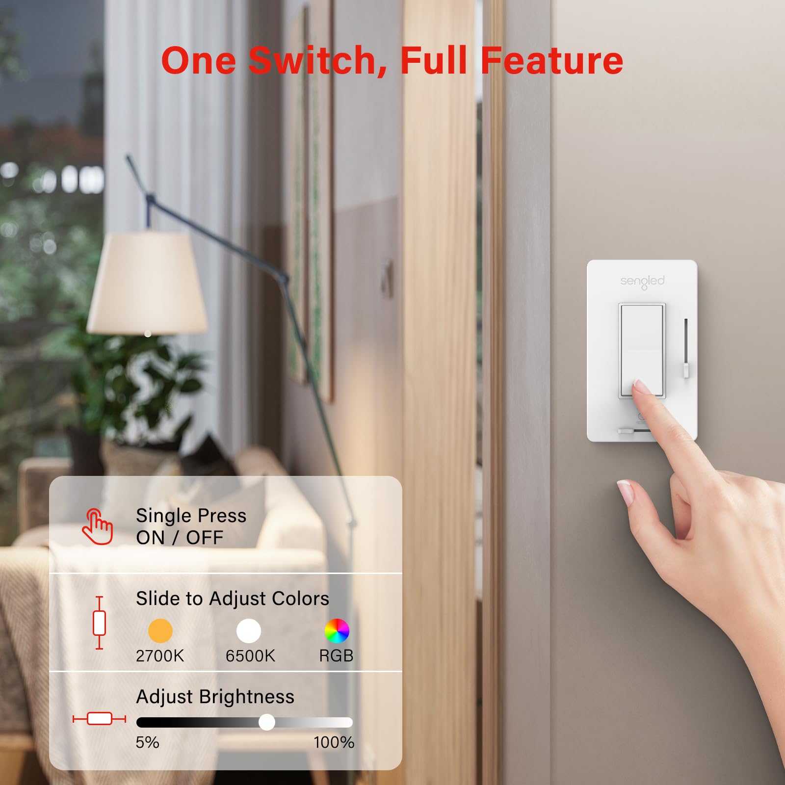 Sengled Dual Mode Smart Light Bulbs With Remote And App Control, Tunable White Light Bulb 60W, Group Control, Timer, Sunrise And