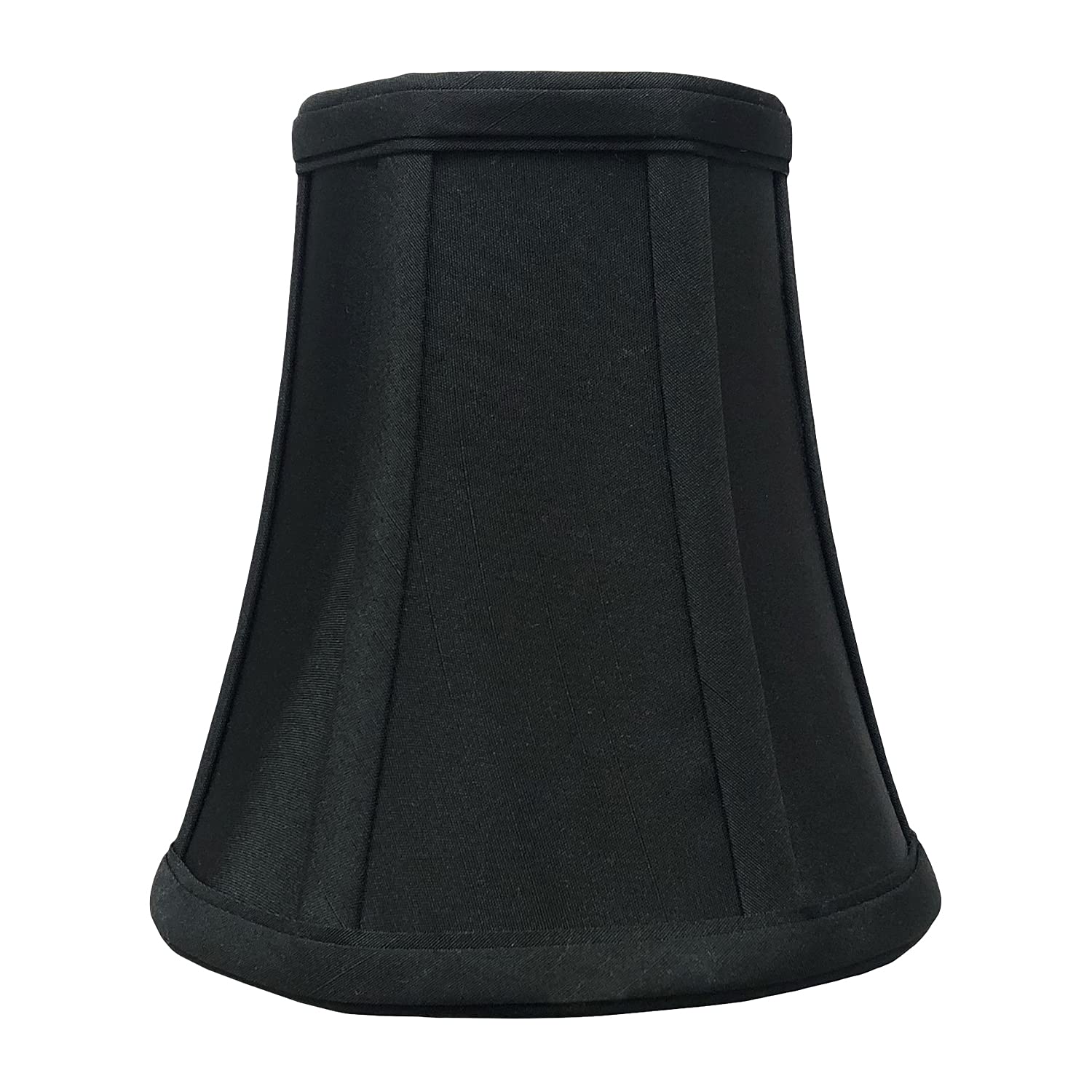 Royal Designs, Inc. True Bell Lamp Shade With Flame Clip Fitter, Bs-704Fc-6Blk-2, Black, 3.5 X 6 X 6.25, Set Of 2