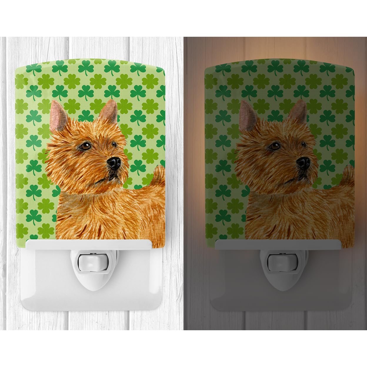 Carolines Treasures Ceramic Night Light, Norwich Terrier Design, UL-Certified, 6x4x3 inches, Multicolor, Model SS4430CNL