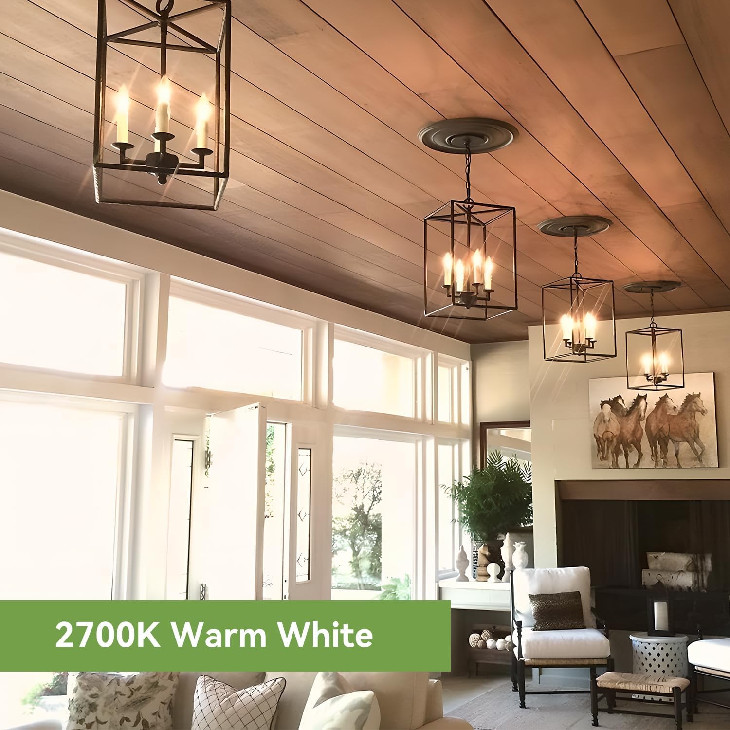Volivo 24 Pack Chandelier Led Bulbs,B11 Candelabra 4.5W, 60 Watt Equivalent, 2700K Clear Glass Filament, E12 Standard Base,Soft