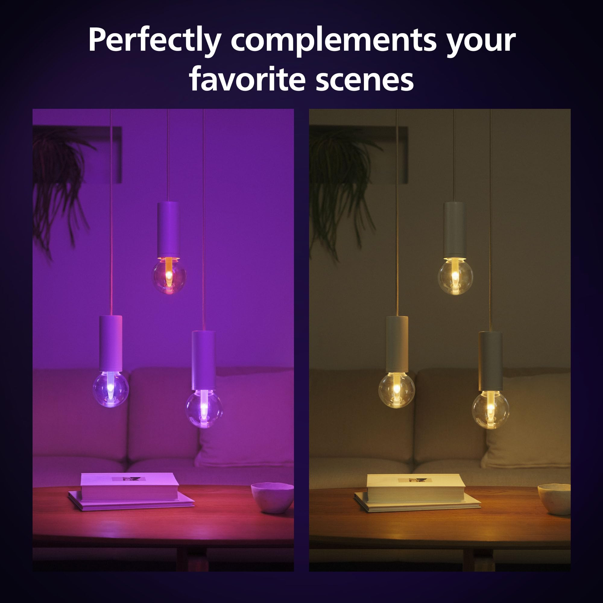 Philips Hue G30 Smart LED Bulb - Handblown Glass, Color Changing, Multicolored, Compatible with Alexa, HomeKit, Google Assistant