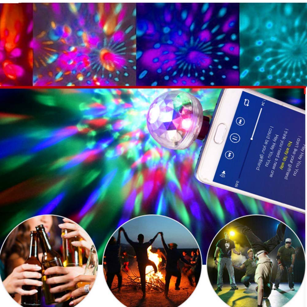 Boolian Usb Mini Disco Lights - 2 Pcs Stage Dj Magic Ball Lights For Parties & Events