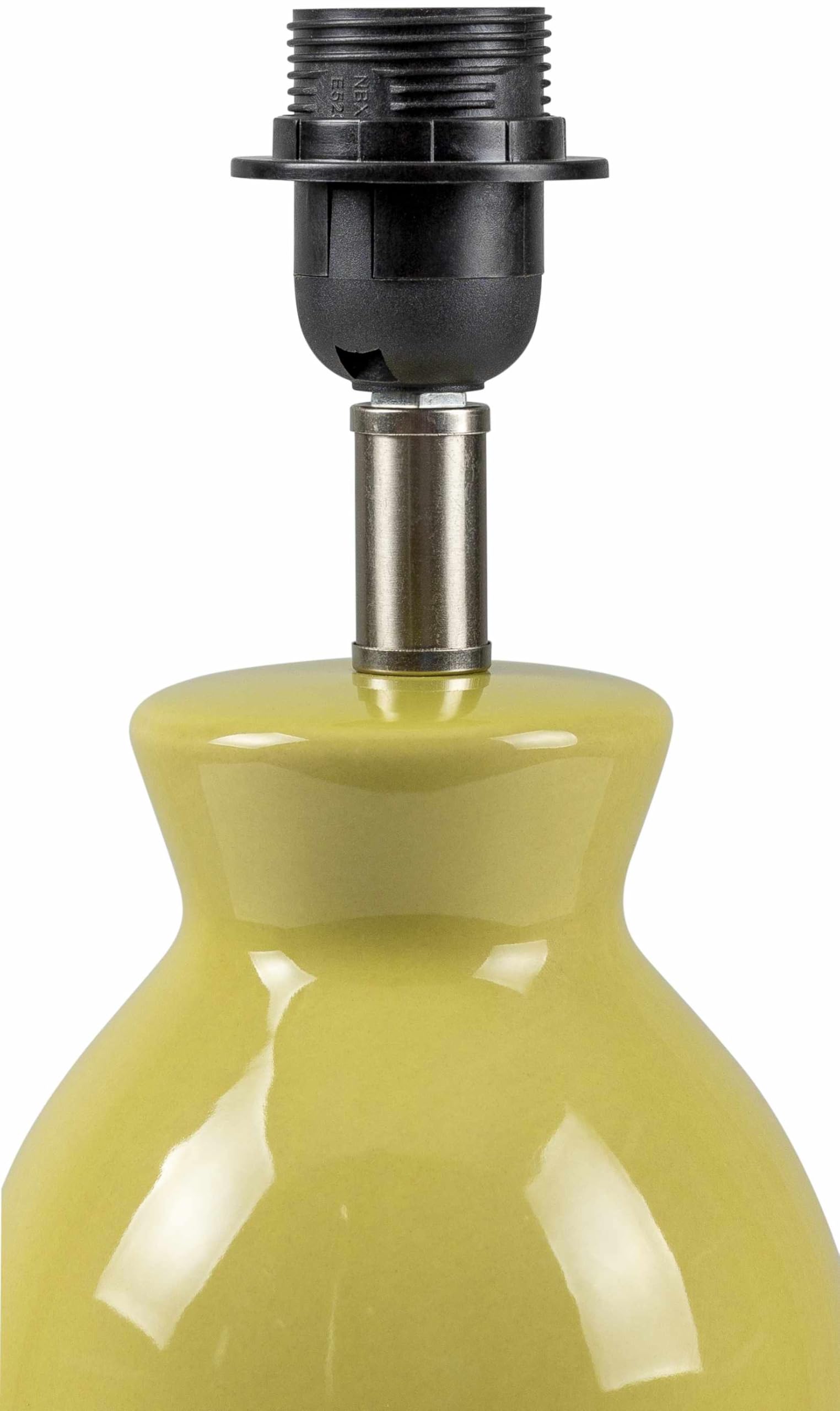 Boutiquerugs Salgareda Boho Ceramic And Jute Bedside Table Lamp For Bedroom Nightstand - End Side Table Lamp For Living Room - S