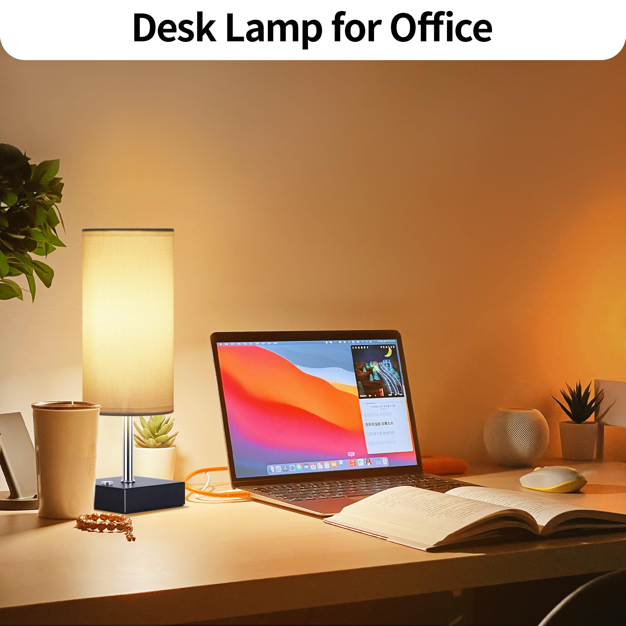 Plmmy Cordless Table Lamp, Rechargeable Lamp Touch Control Dimmable, Battery Operated Small Bedside Table Lamps For Night Stand,
