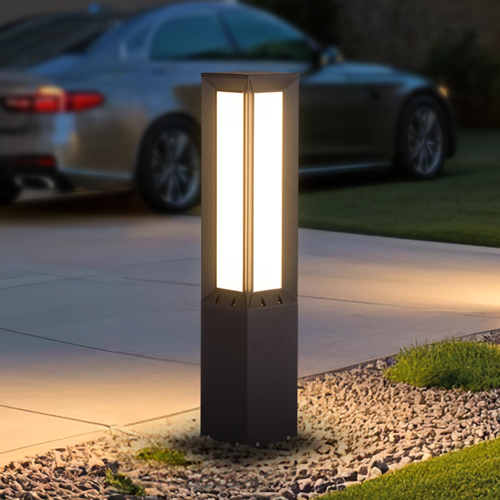 MVBT Solar Pathway Lights Outdoor, 31.5 Landscape Path Lights, IP65 Waterproof Bollard Light Outdoor, 3000K Solar Lamp Path Ligh