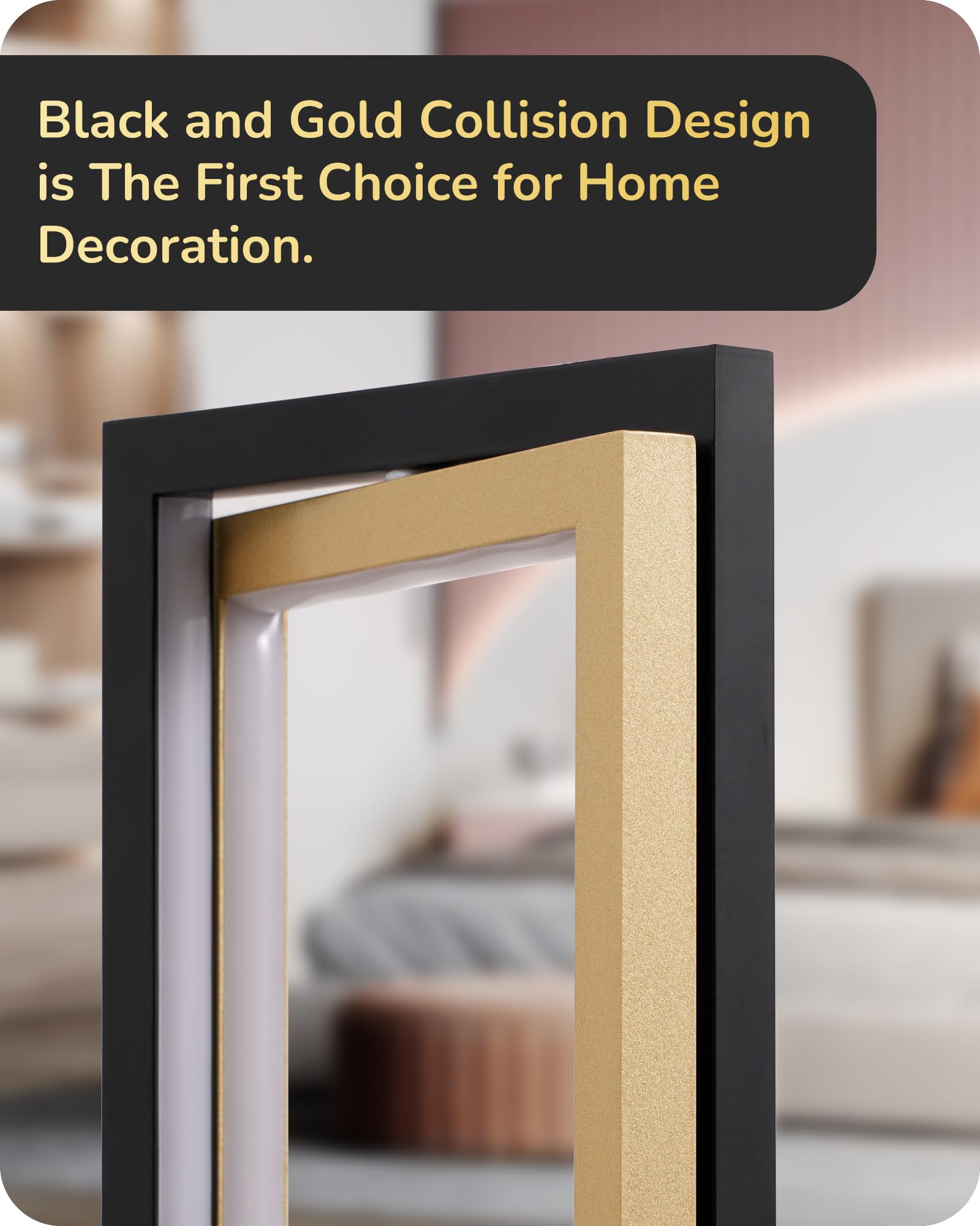 EDISHINE LED Table Lamp - 3 Color Temperatures, 750LM, Stepless Dimmable, Angle Adjustable, Gold Metal Finish