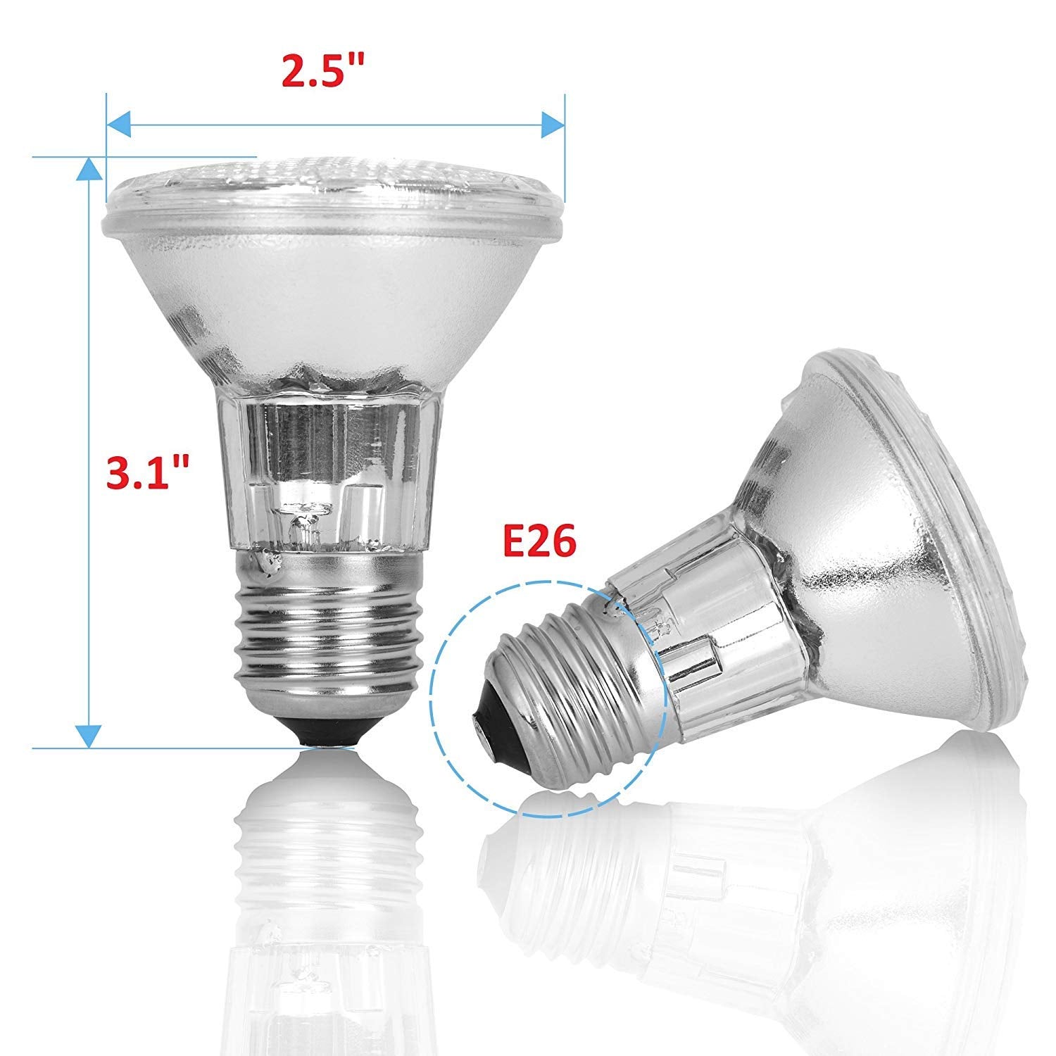 12Vmonster PAR20 Halogen Spot Light Bulb 40W Warm White 120V Reflector Bulbs for Kitchen Bathroom Lighting
