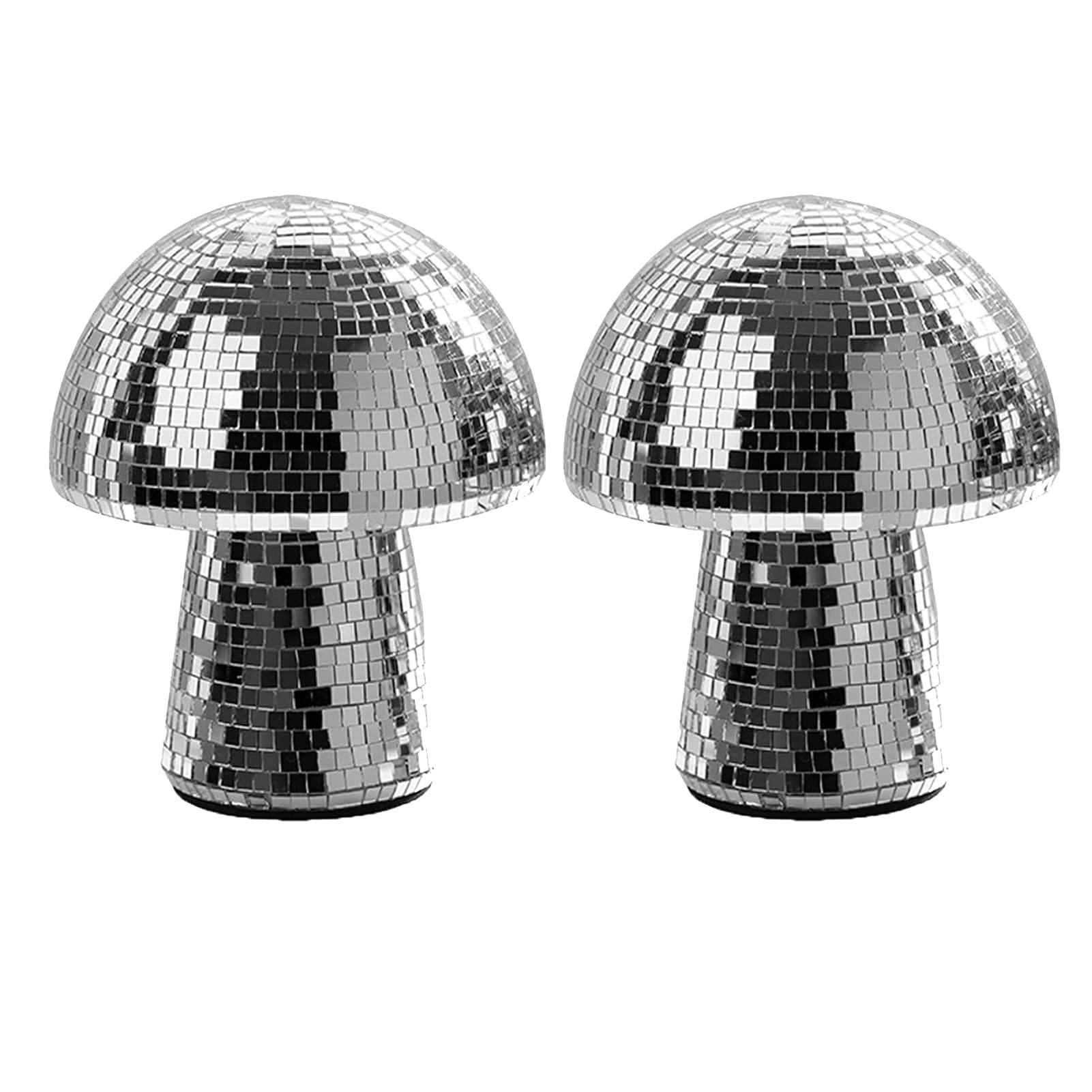 Wittolins Mushroom Disco Ball Lights For Party & Home Decor - Retro Silver Sparkling Mirror Ball, Hanging Ornament Gift For Tabl