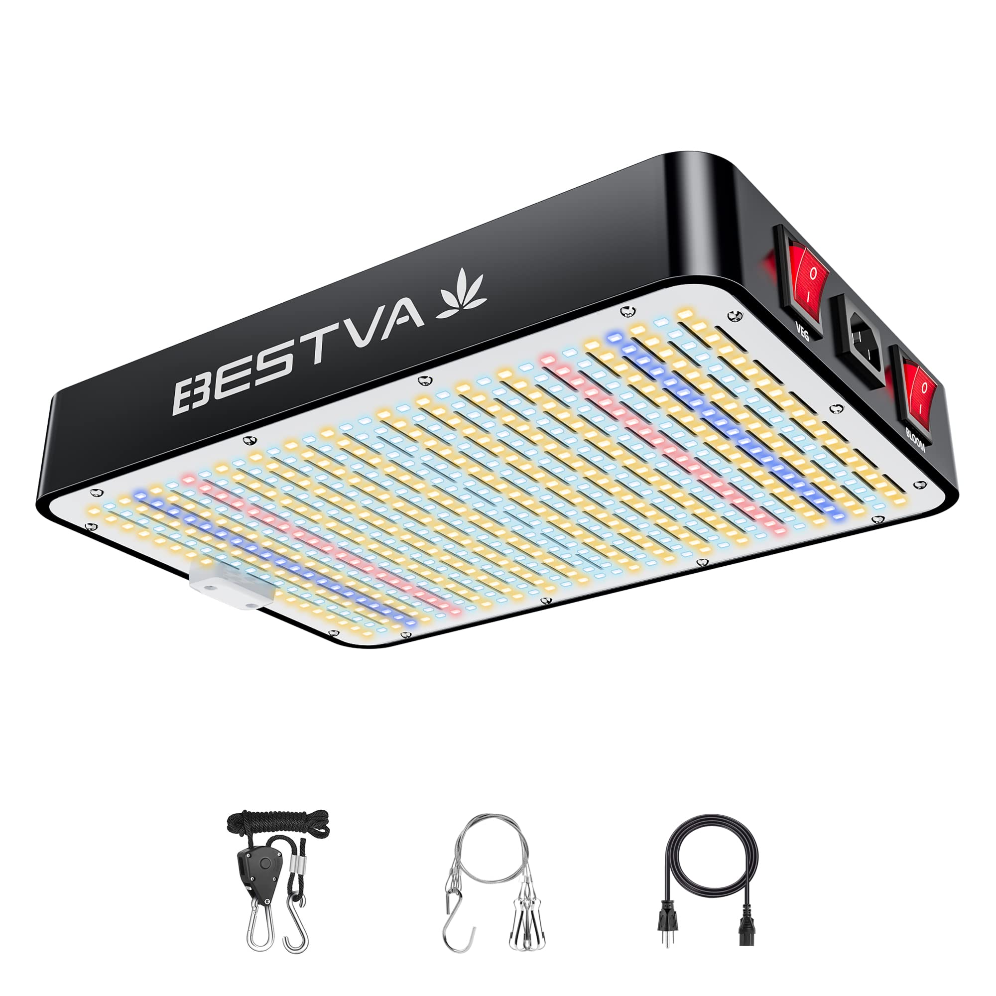 BESTVA 2023 Newest Upgrade 1000W Led Grow Light 3x3ft Coverage with Samsung LM301B Diodes 10x Optical Full Spectrum LED Grow Lights for Indoor Plants Greenhouse Veg Bloom Light Hydroponic Grow Lamp