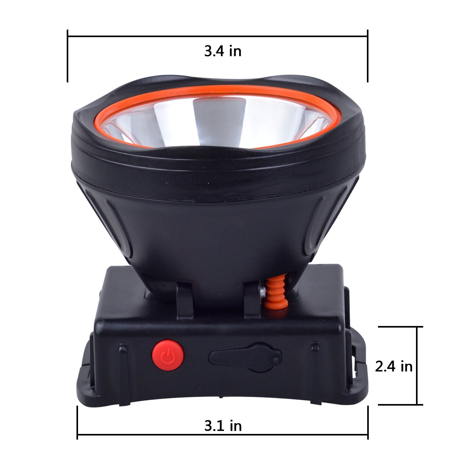 ODEAR LED Rechargeable Headlamp - Super Bright, Black, Model L11, Ideal for Mining, Camping, Hiking, Fishing