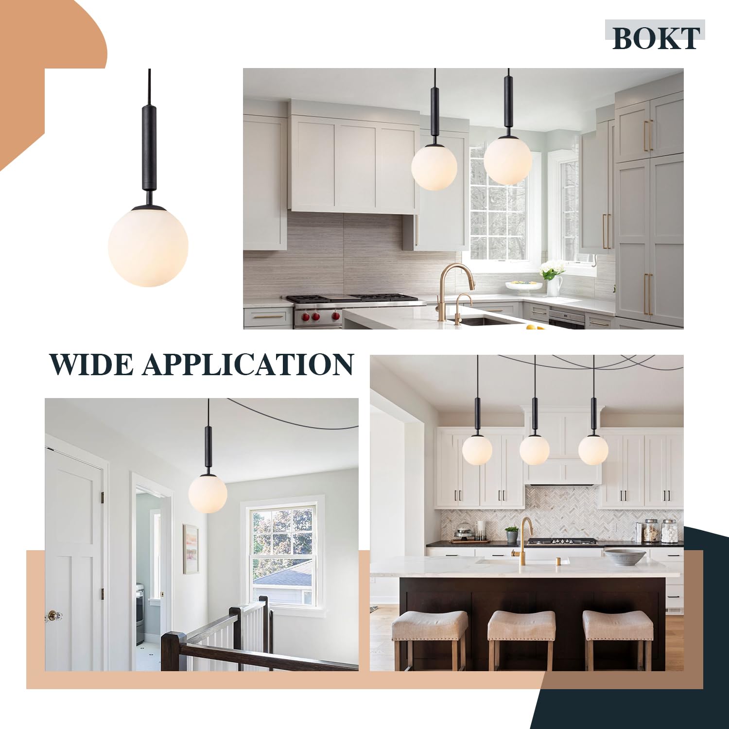 Bokt Glass Globe Pendant Light Plug In Vintage Black Mini Hanging Pendant Light Plug In Cord Single Modern Hanging Pendant Kitch