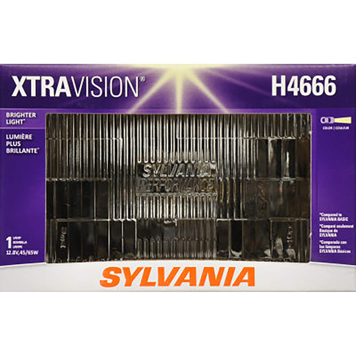 SYLVANIA - H4666 XtraVision Sealed Beam Headlight - Halogen Headlight Replacement 100x165 Delivers More Downroad Visibility (Con