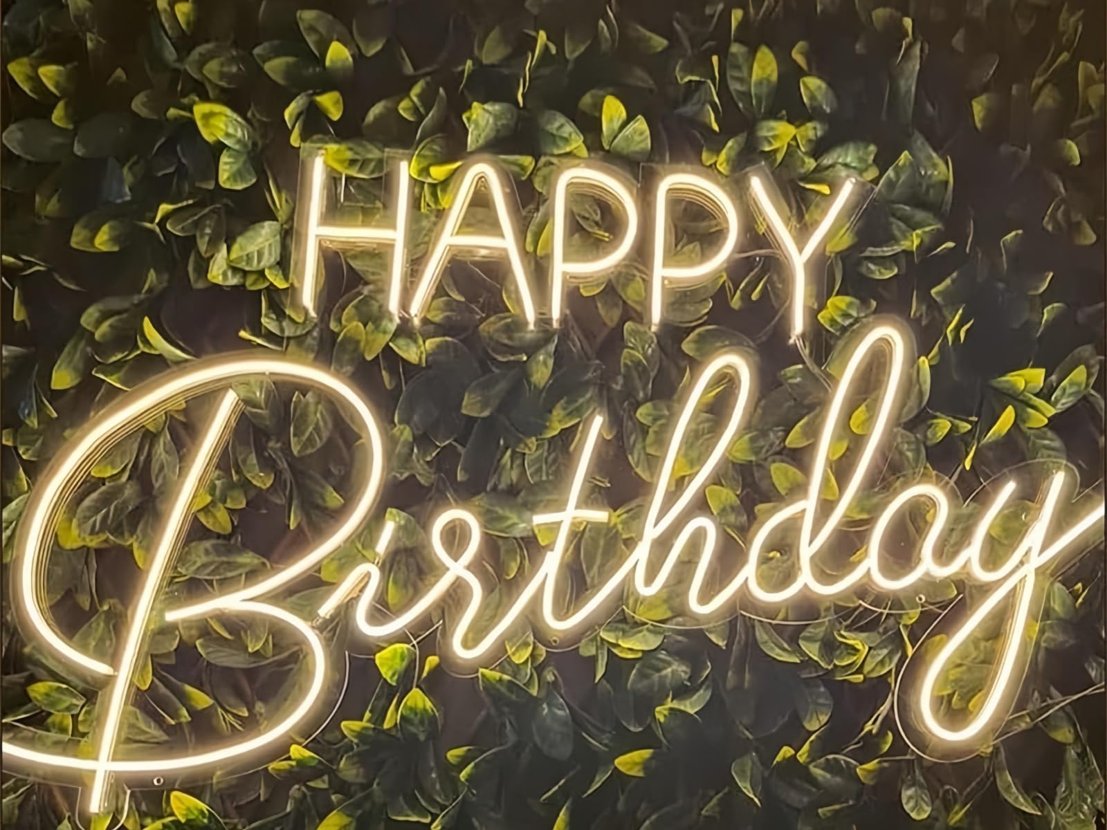 Ulalaza LED Neon Sign Night Light for Home Décor, 16.5in x 9.1in, Happy Birthday B Warm, Model NE0006-HappyBD-B WARM, USB