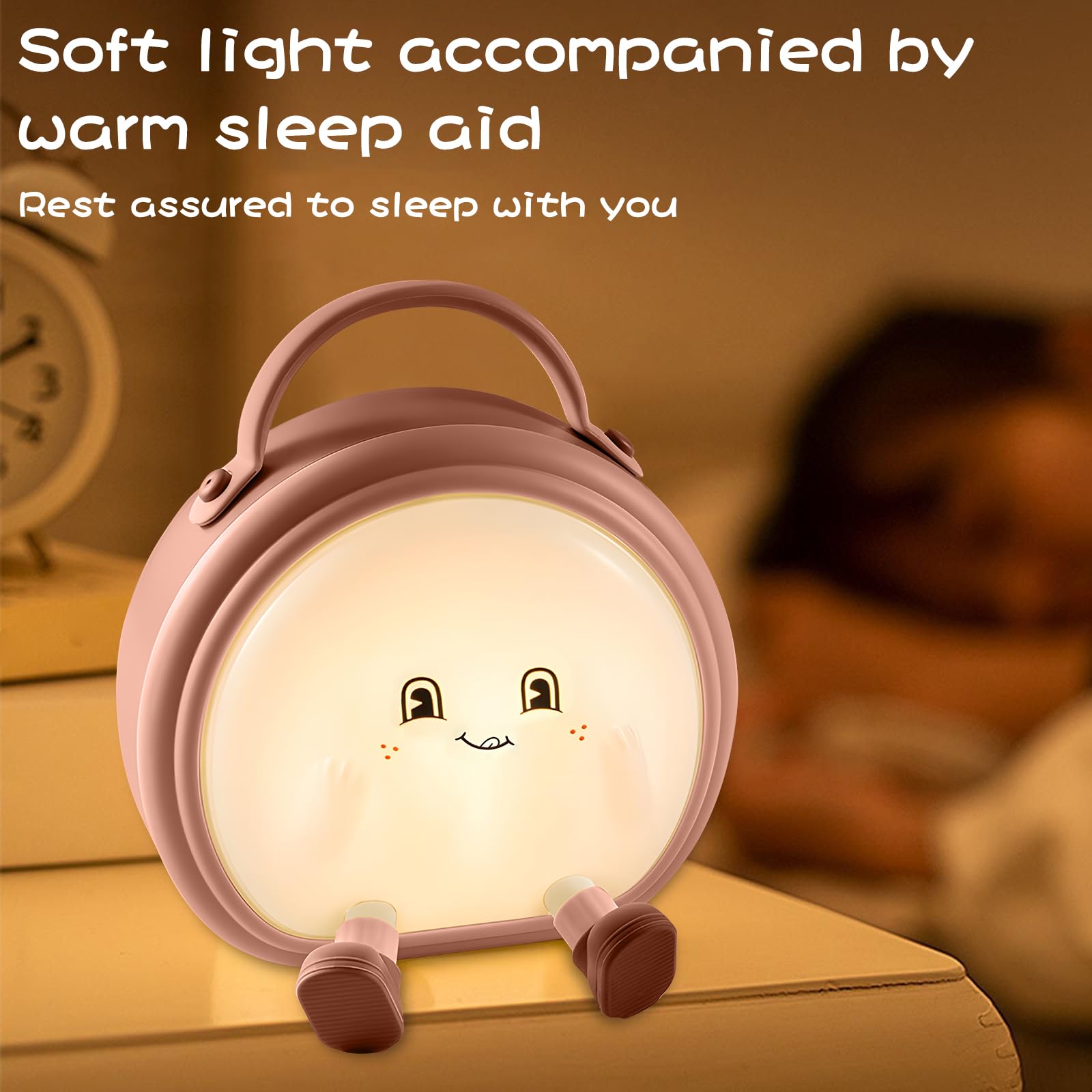 Hpydiy Night Light For Boys And Girls Cute Room Decor Portable Night Lamp Touch-Controlled Lighting Usb Rechargeable Led Bedroom Lighting Timer Bedside Table Lamps