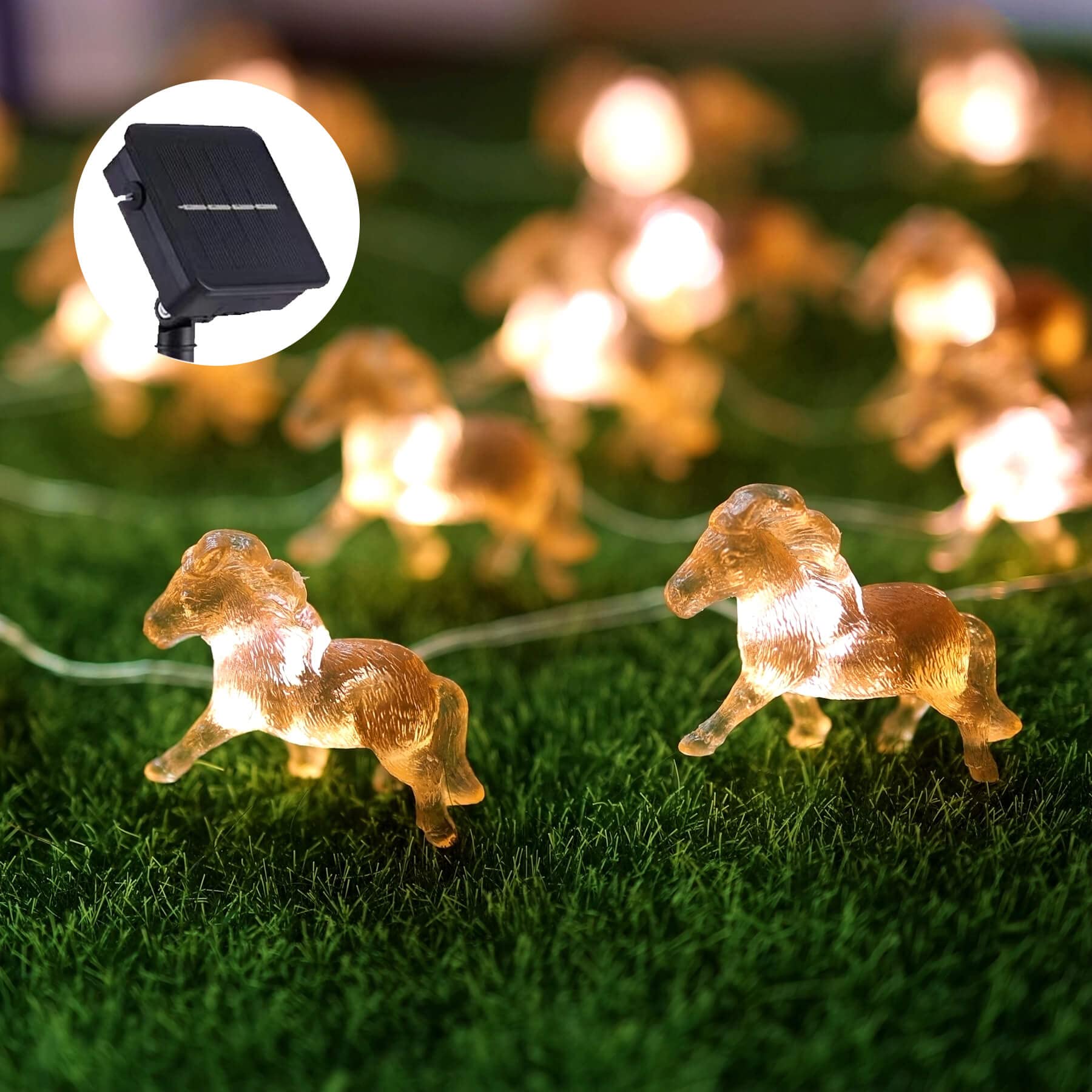 THE HXT BARTLETT Solar Powered String Lights, 40 LEDs, 14ft, Waterproof, Multicolor, Copper, Outdoor Garden D?or