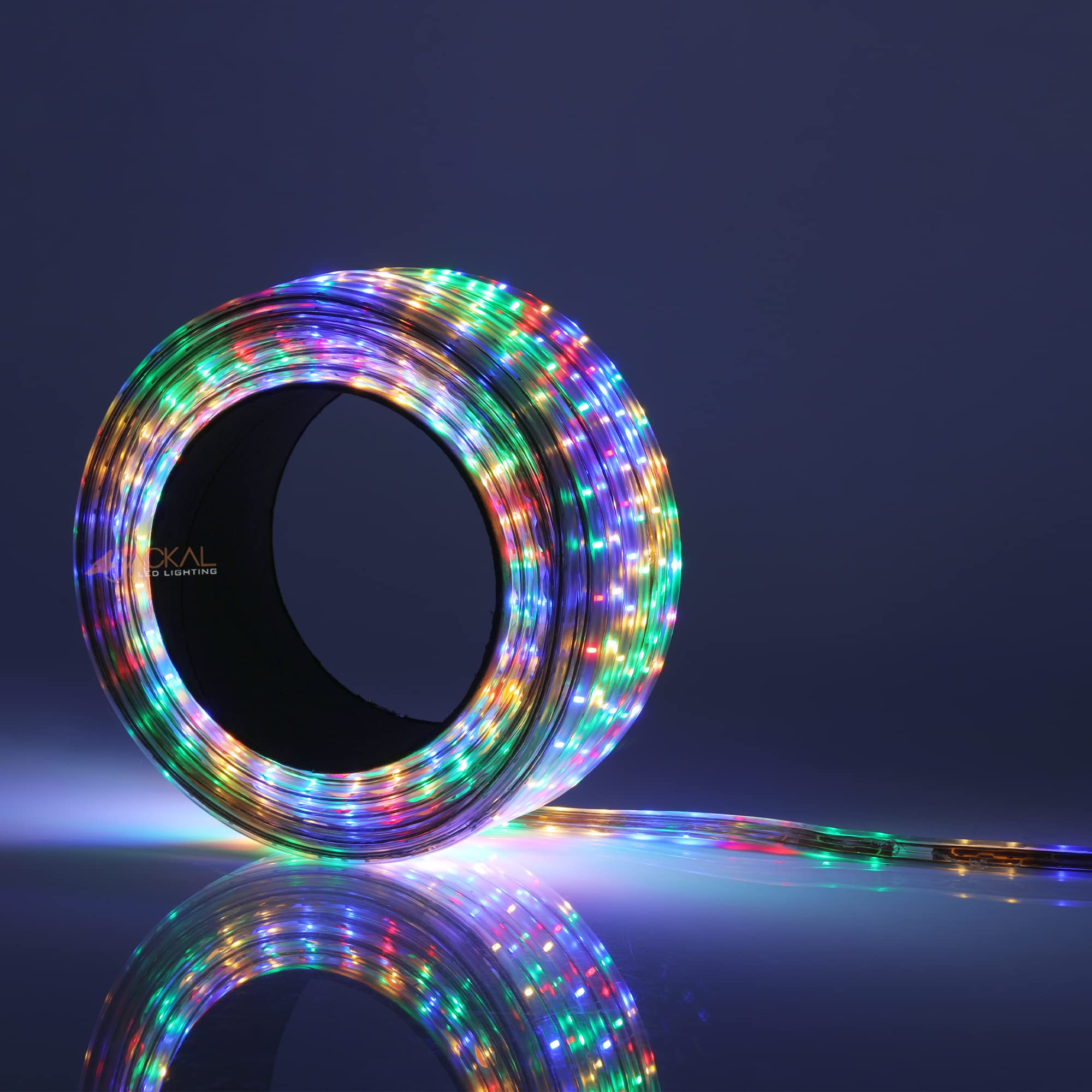 JACKAL 45 Meter Multicolour Diwali Outdoor/Indoor LED Rope Light Pipe Light with Short Circuit Resistant Connector | Perfect for