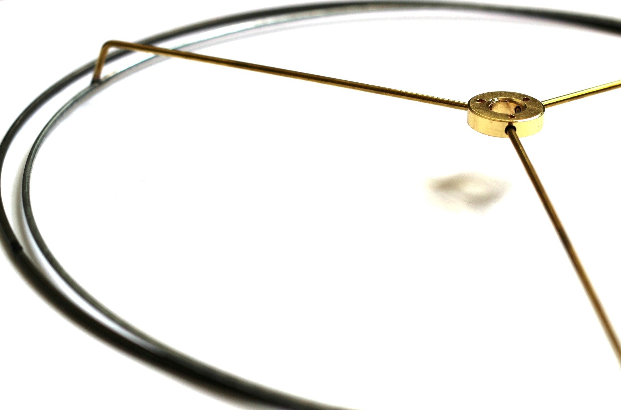 I Like That Lamp Wire Lamp Shade Rings With Us Style Spider Fitter (14Diameter), Includes 2 Galvanized Steel Silver Drum Rings,