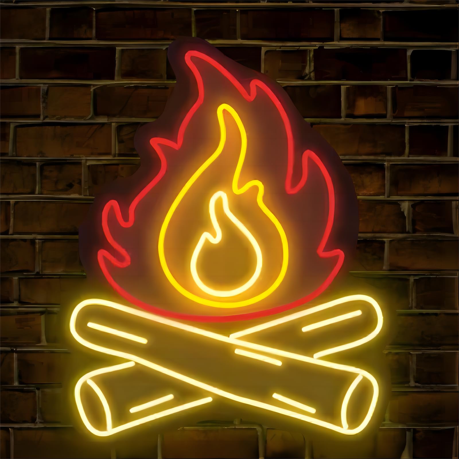 Fire Flame Neon Sign  Stove Fire Led Light  Bedroom Living Decor  Campfire Neon Sign Gift  Camping Decor