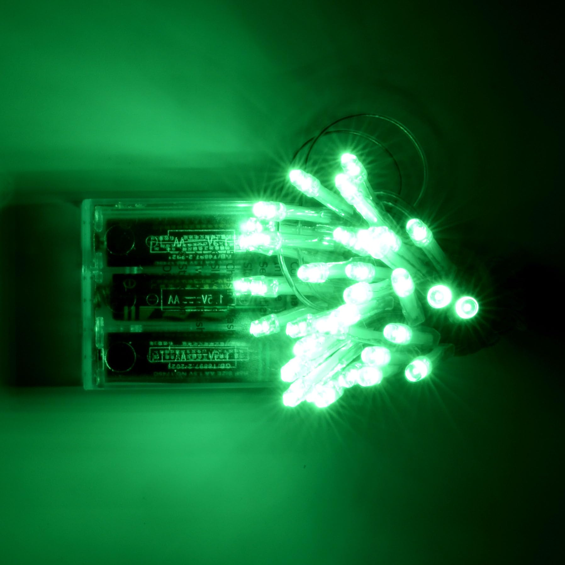 Karlling Battery Operated Christmas Lights,8 Flashing Mode 13 Ft Short Clear Wire Led Fairy Light String With Timer For Small Mini Xmas Tree And Wedding Party Indoor/Outdoor Decoration (Green, 1Pack)