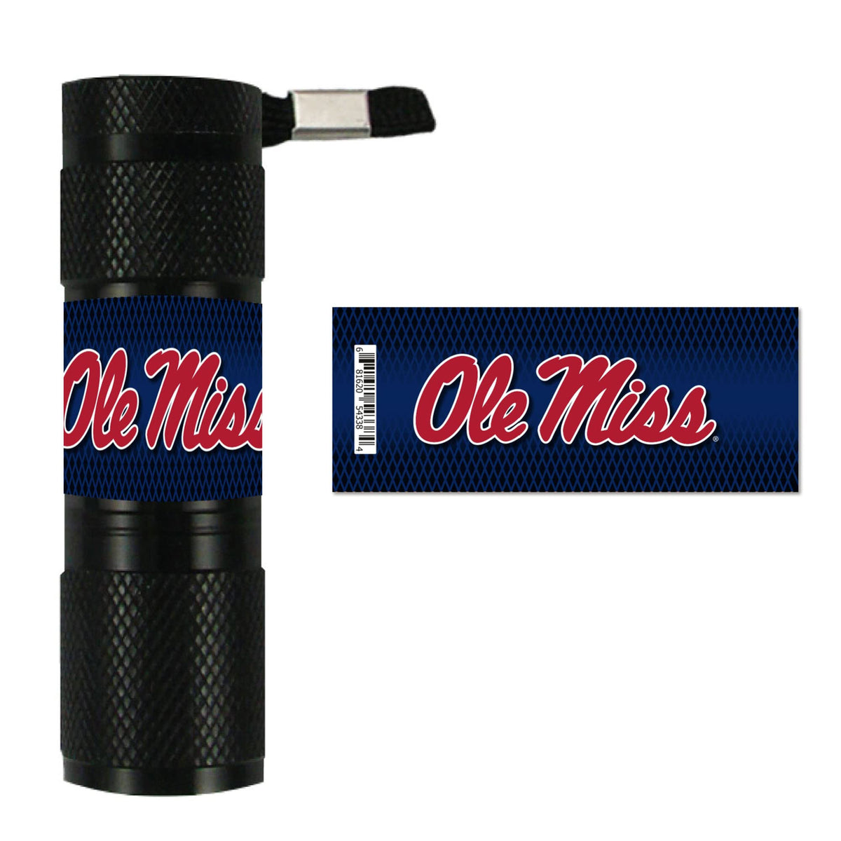 FANMATS 62383 University of Mississippi (Ole Miss) LED Pocket Flashlight - 3.5in. X 1in.