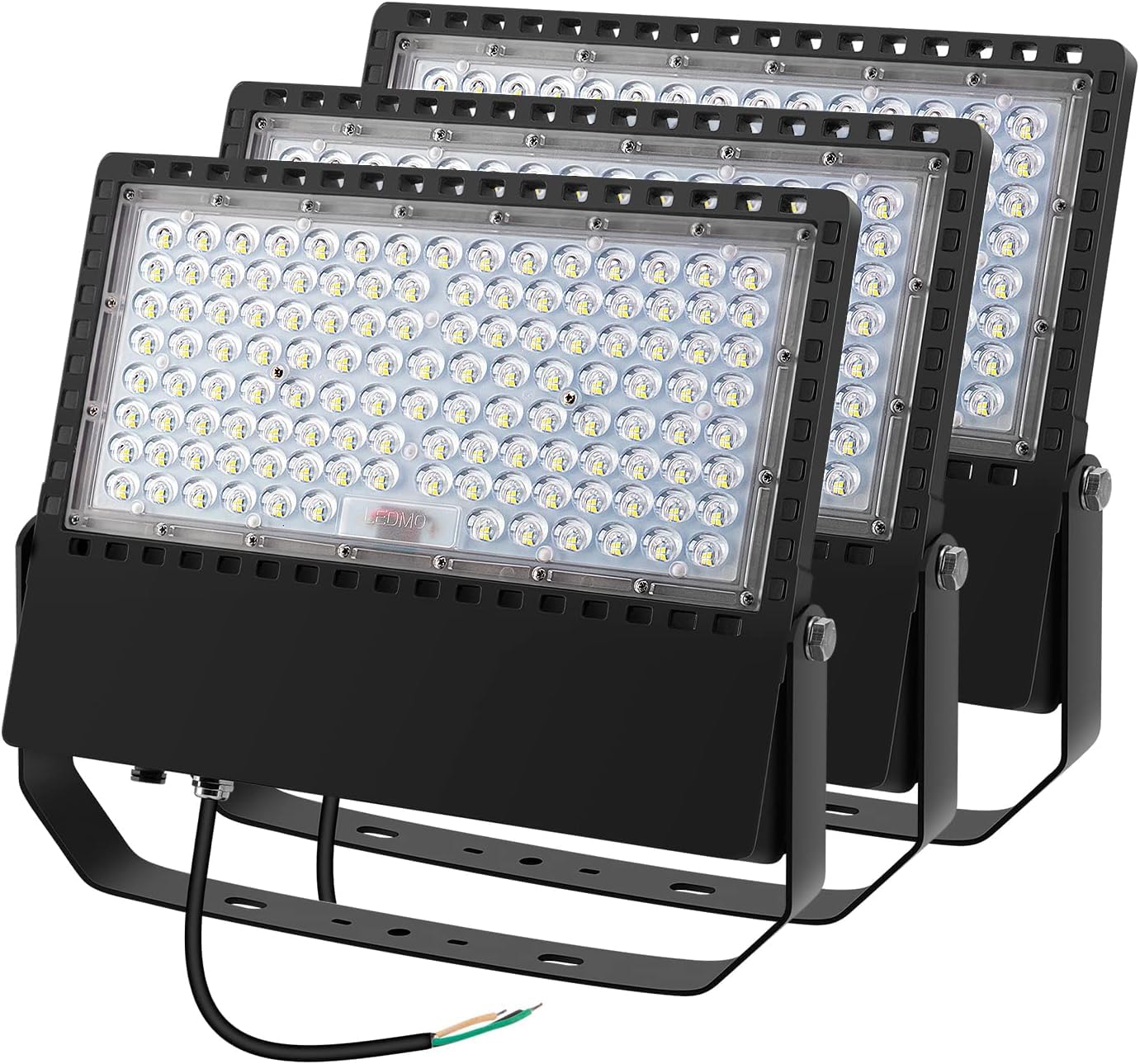 Juyace 36000Lm Led Stadium Lights, 240W, 1500W Equivalent, Outdoor Flood Lights, 3 Pack
